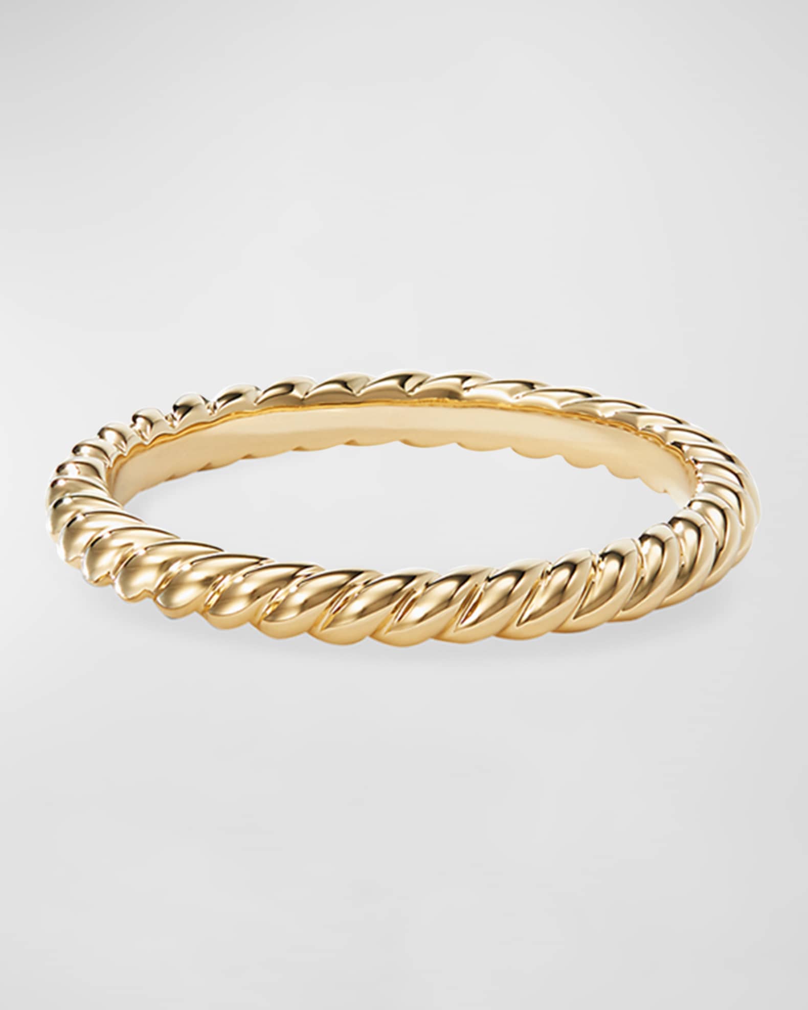 DY Cable Band Ring in 18K Gold, 2.45mm 0