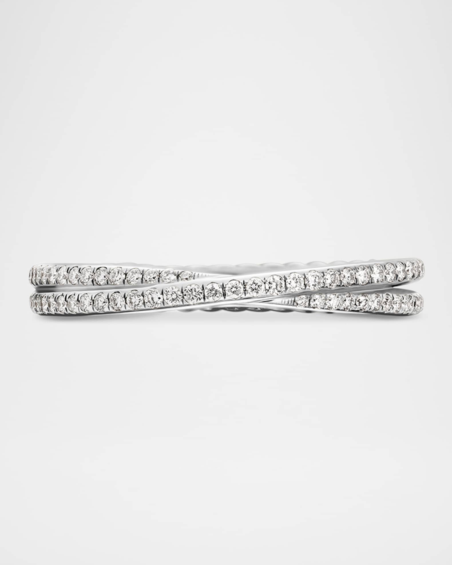 3.14mm DY Crossover Band Ring in Platinum 0