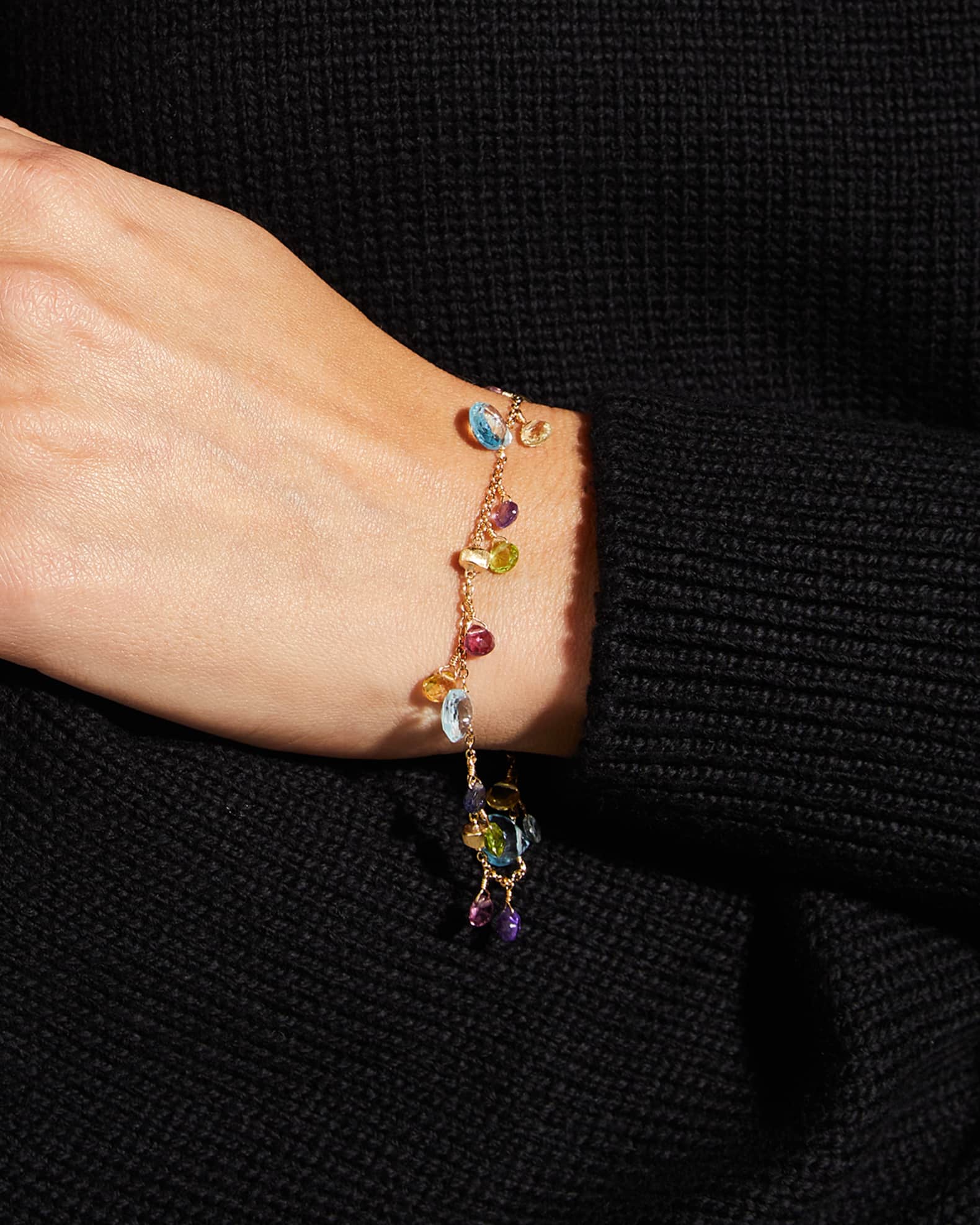 18K Yellow Gold Single-Strand Topaz Paradise Bracelet 1