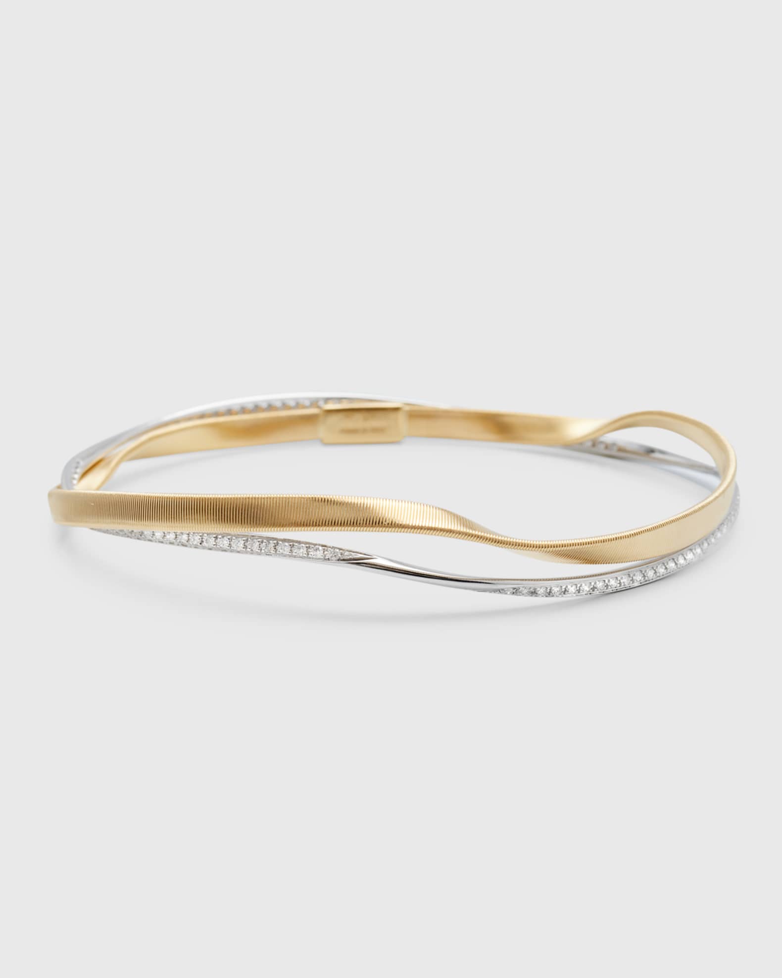 Marrakech 18K Yellow and. White Gold Two Strand Diamond Bracelet 0