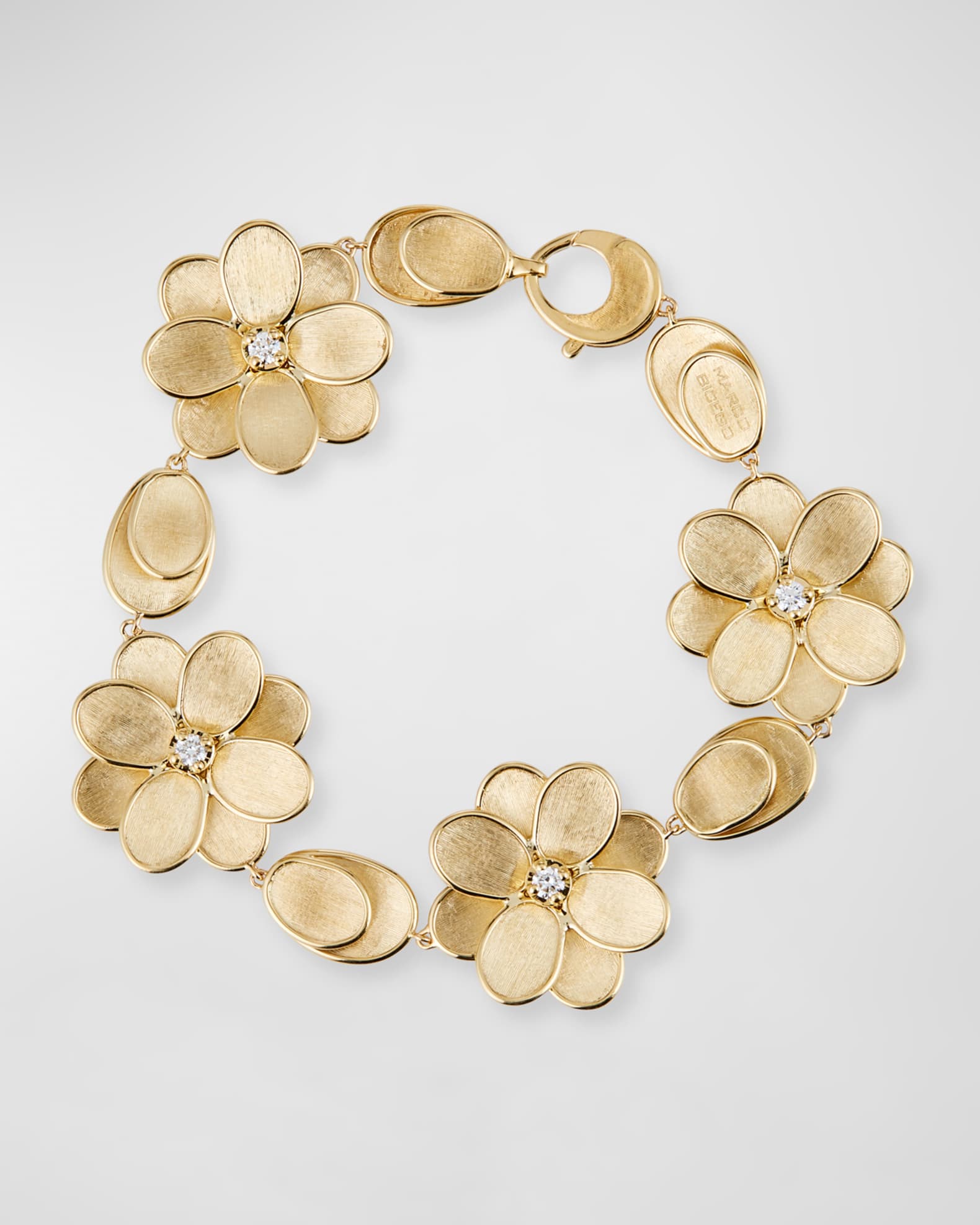 Petali 18K Yellow Gold Diamond Flower Bracelet 0