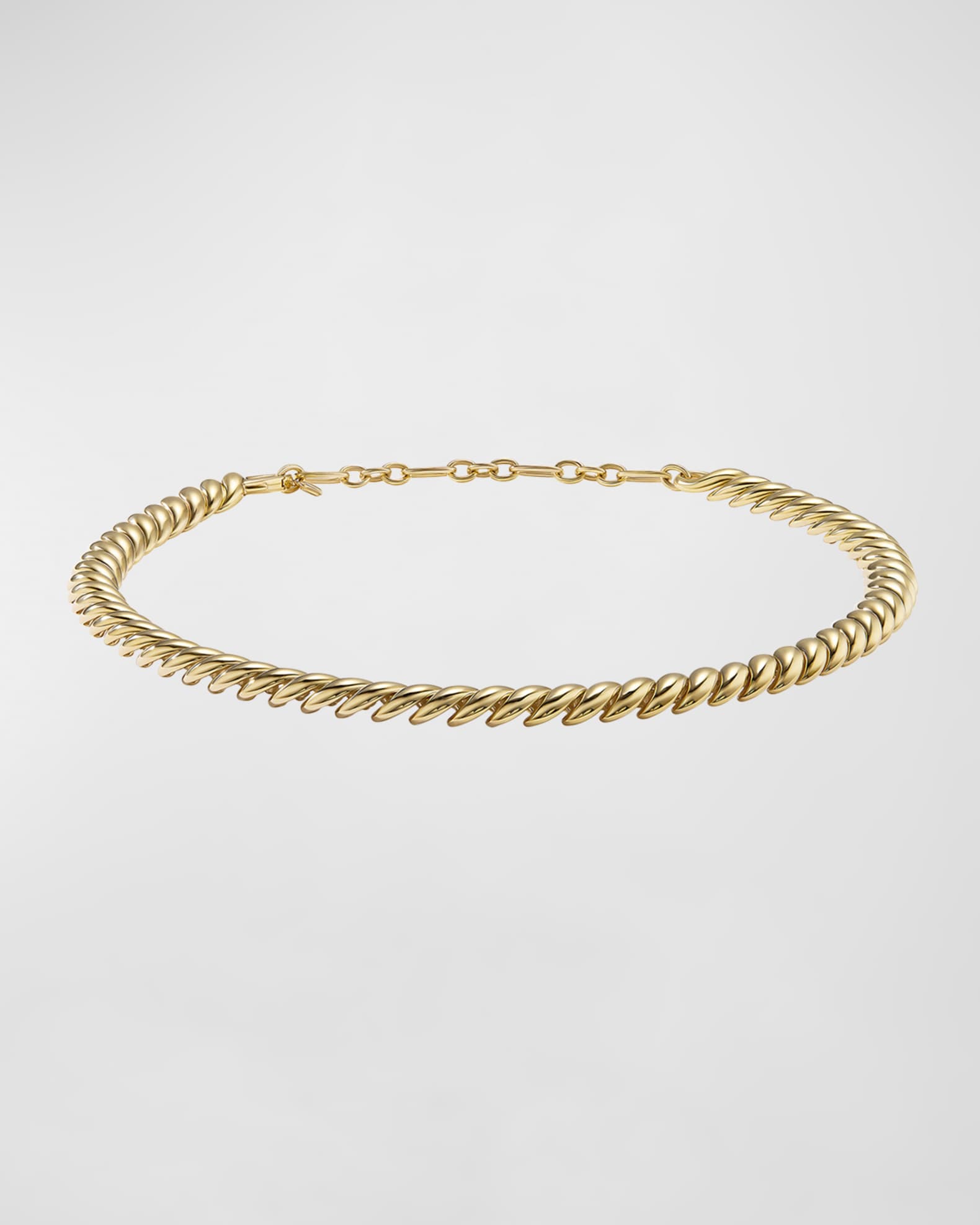 Sculpted Cable Necklace in 18K Gold, 8.5mm, 16"L 1
