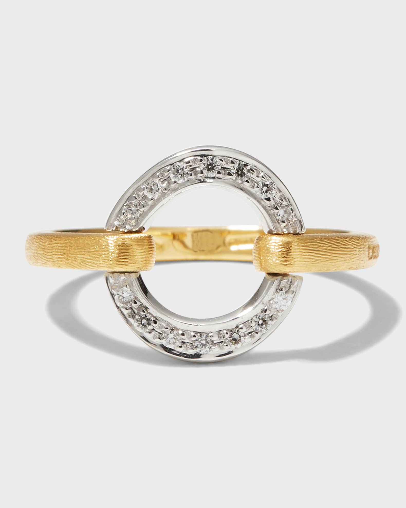Jaipur 18K Yellow Gold Stackable Diamond Circle Ring, Size 7  0