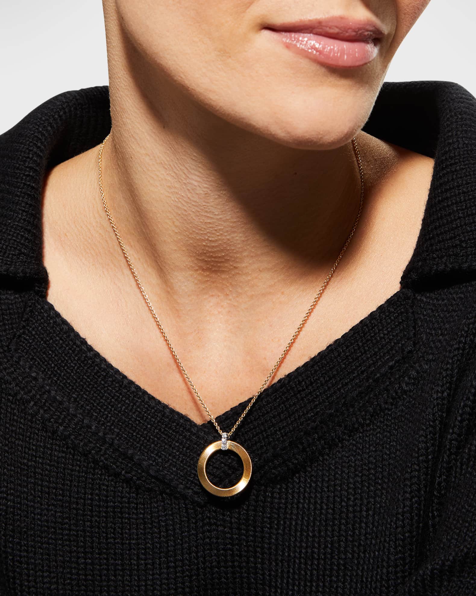 Masai Circle Pendant with Diamonds 1