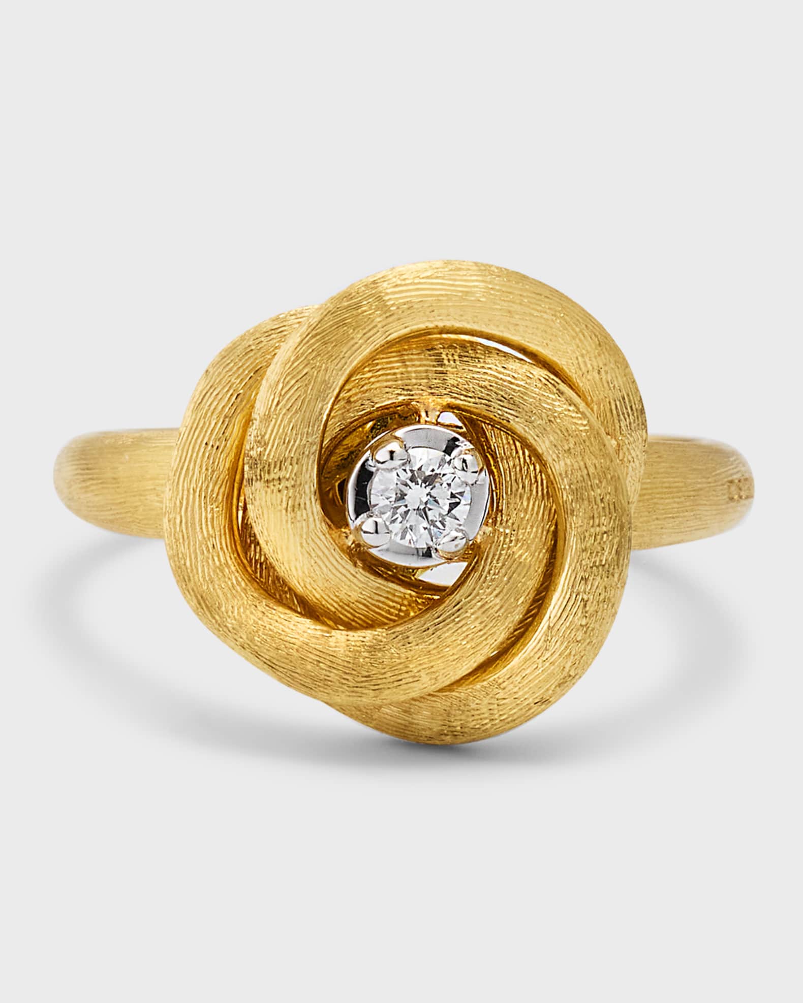 Jaipur Link 18K Yellow Gold Ring with Diamonds, Size 7 0