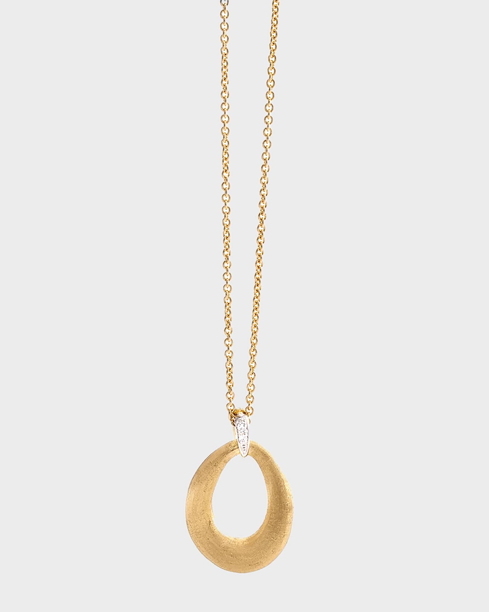 18K Lucia Small Loop Pendant with Diamonds 0