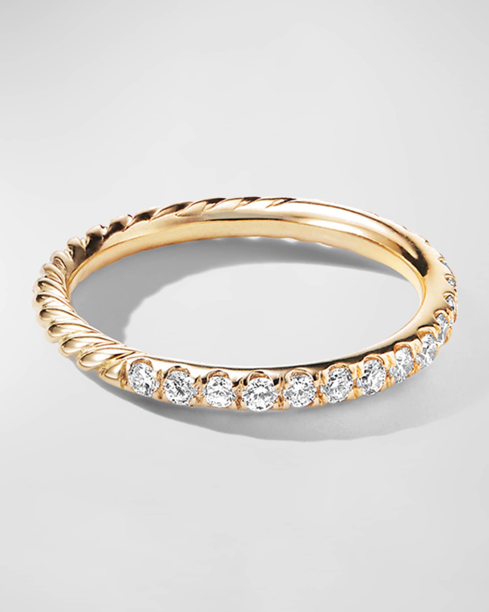 Cable Collectibles Pave Band with Diamonds in 18K Gold 0
