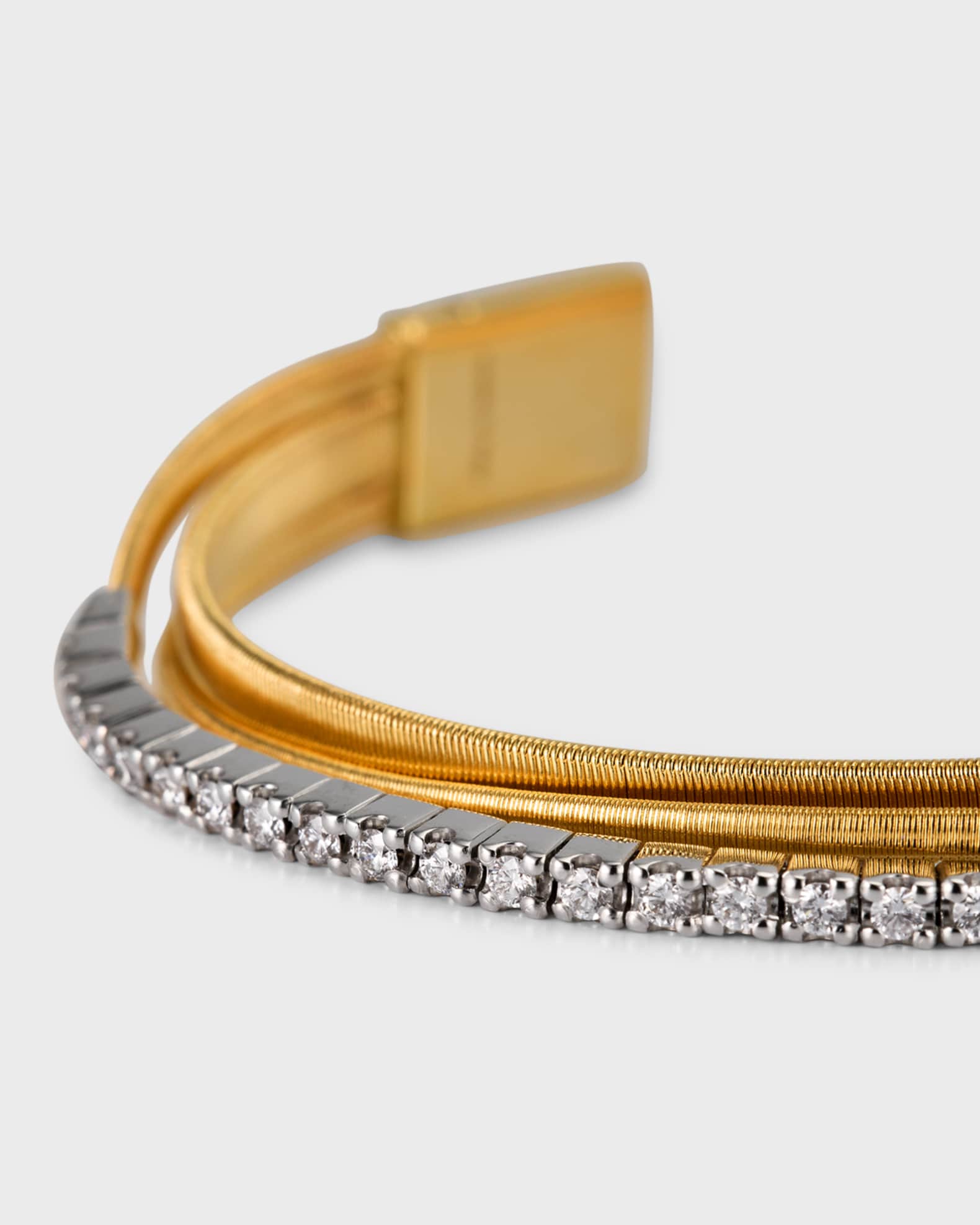 Masai White Gold 3-Strand Bracelet with Diamonds 1