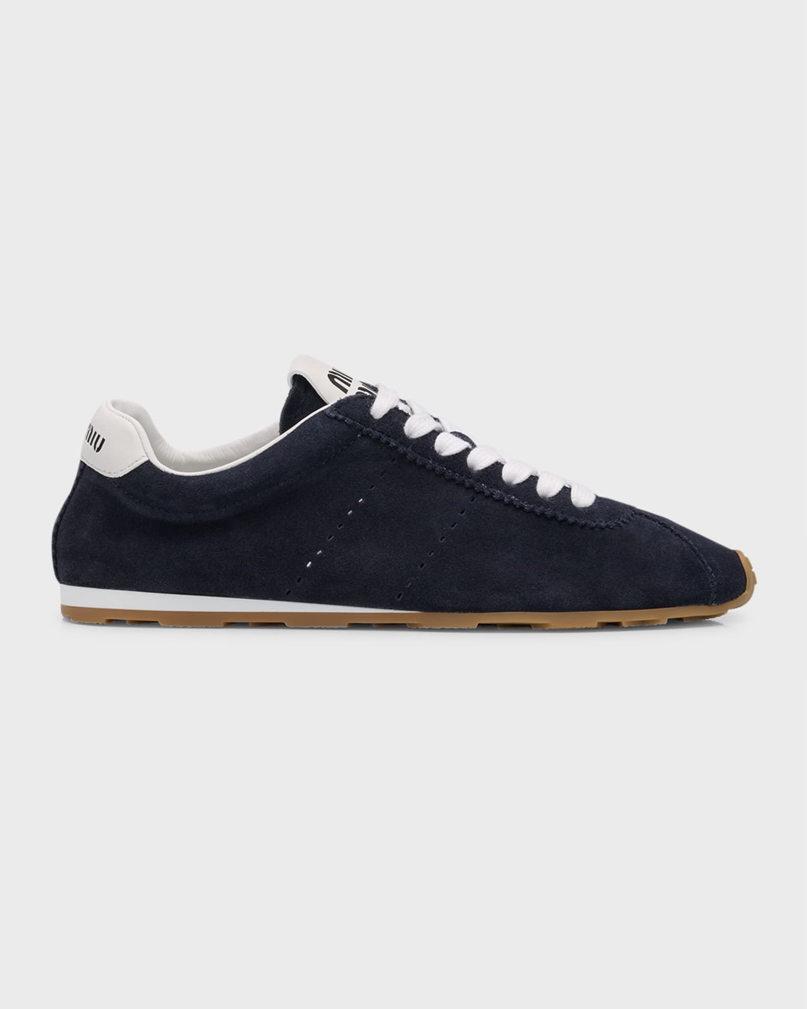 スニーカー MIU MIU SUEDE LEATHER SNEAKERS Miu Miu Suede Bicolor Retro Trainer Sneakers | Neiman Marcus
