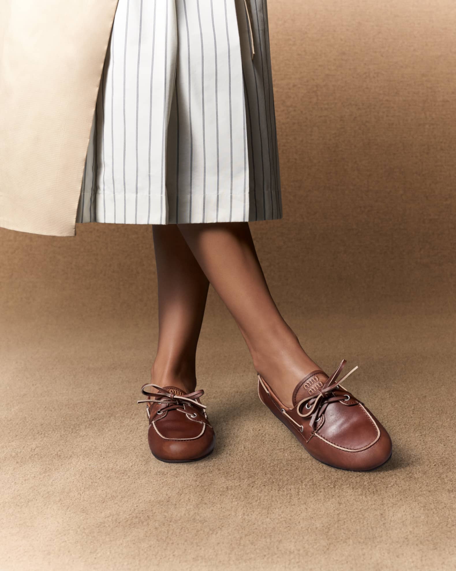 Leather lace up moccasins hot sale