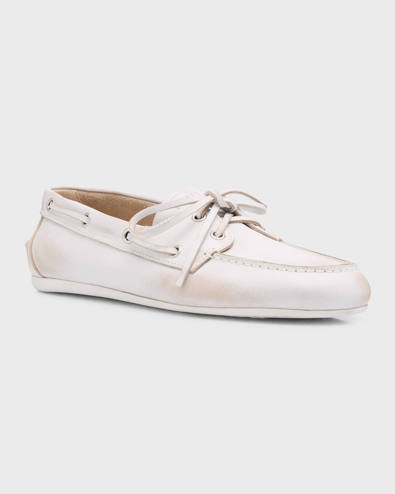 Leather lace up moccasins new arrivals