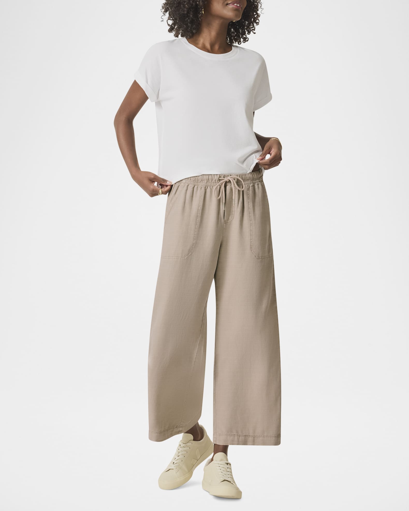 Angie Cropped Wide-Leg Pants 1