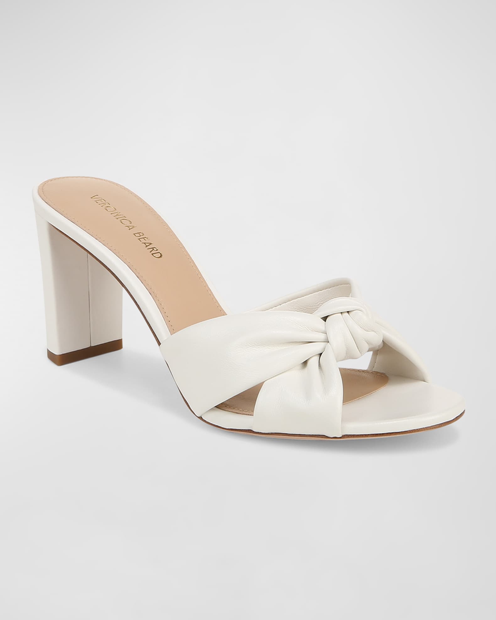 Ganita Knotted Leather Slide Sandals - Thumbnail 2