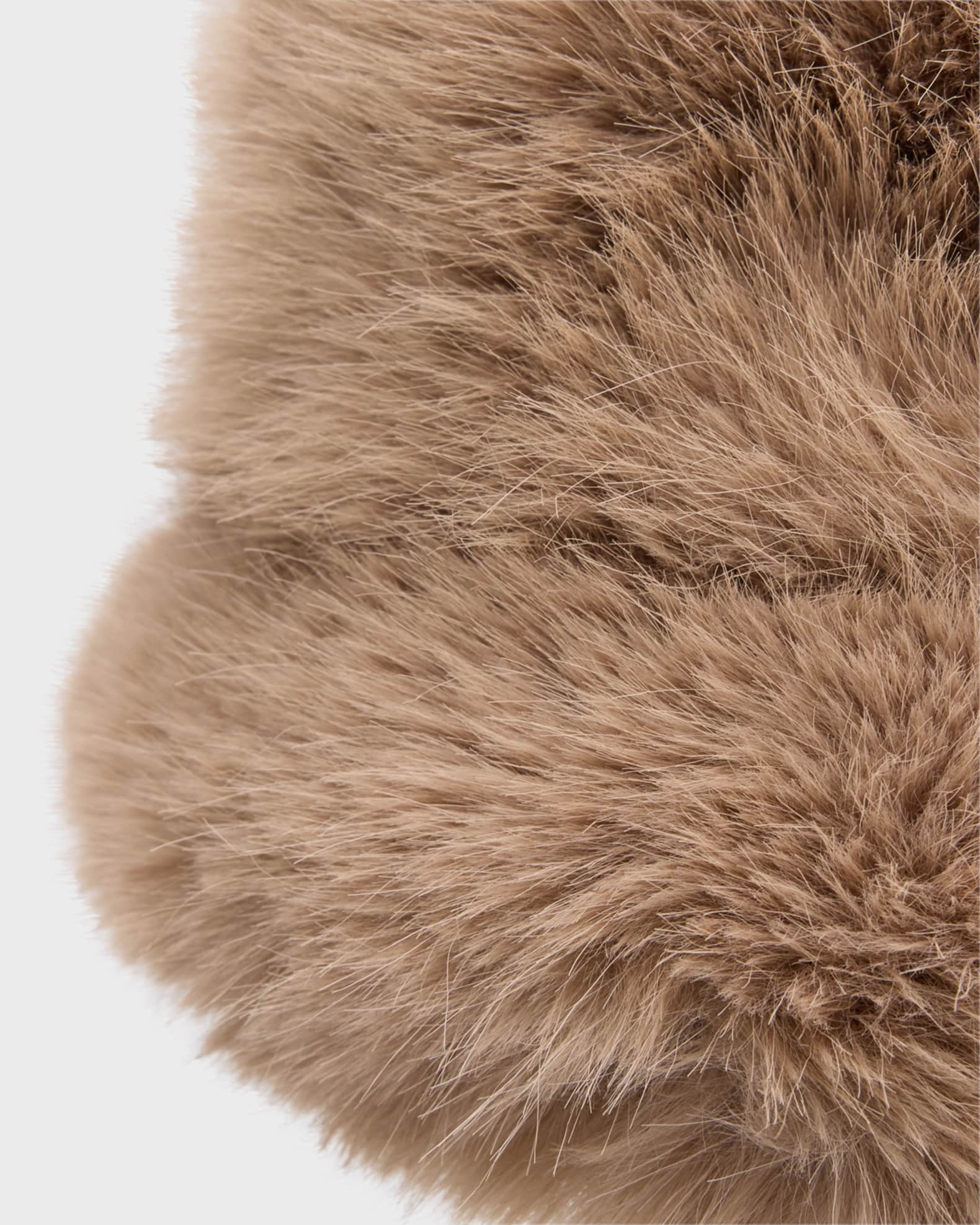 Eyelash Faux Fur Bucket Hat  1