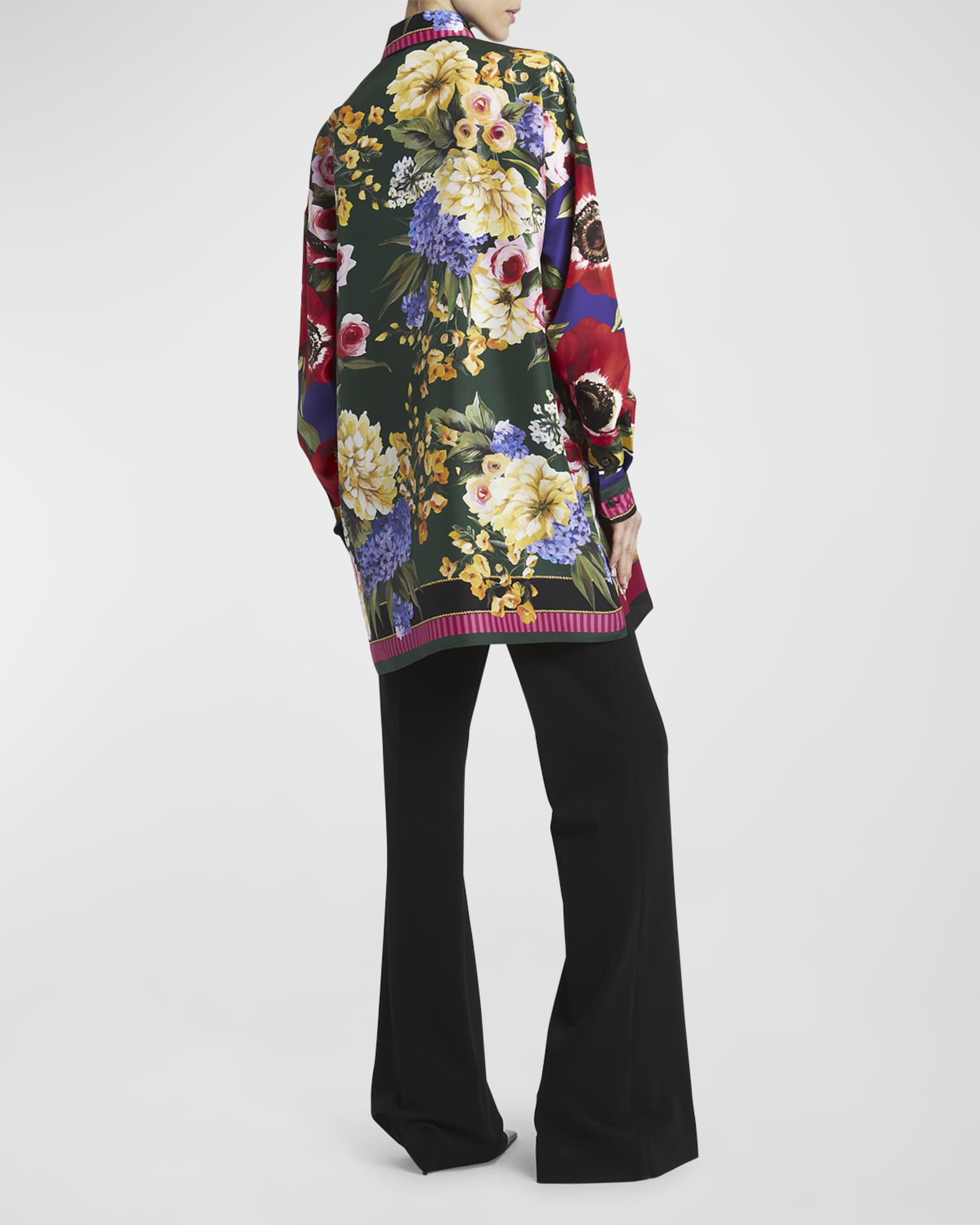 Dolce & Gabbana Multicolor Floral Button Down Casual Shirt