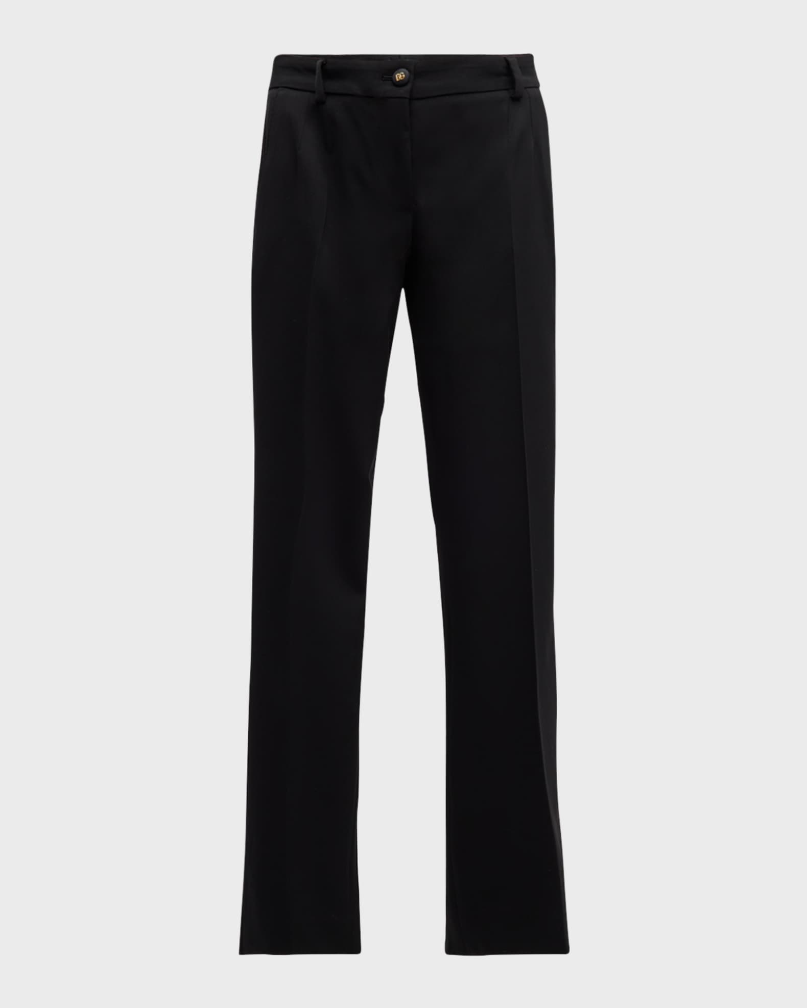Tela Lana Bistretch Crepe Slim-Leg Ankle Pants 0