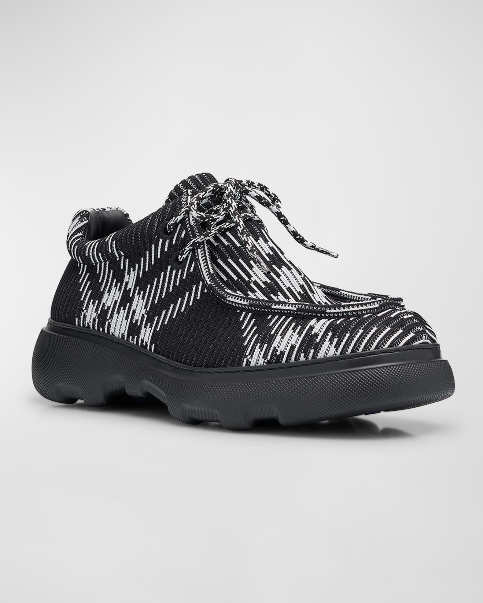 Men's Check Woven Creeper Shoes