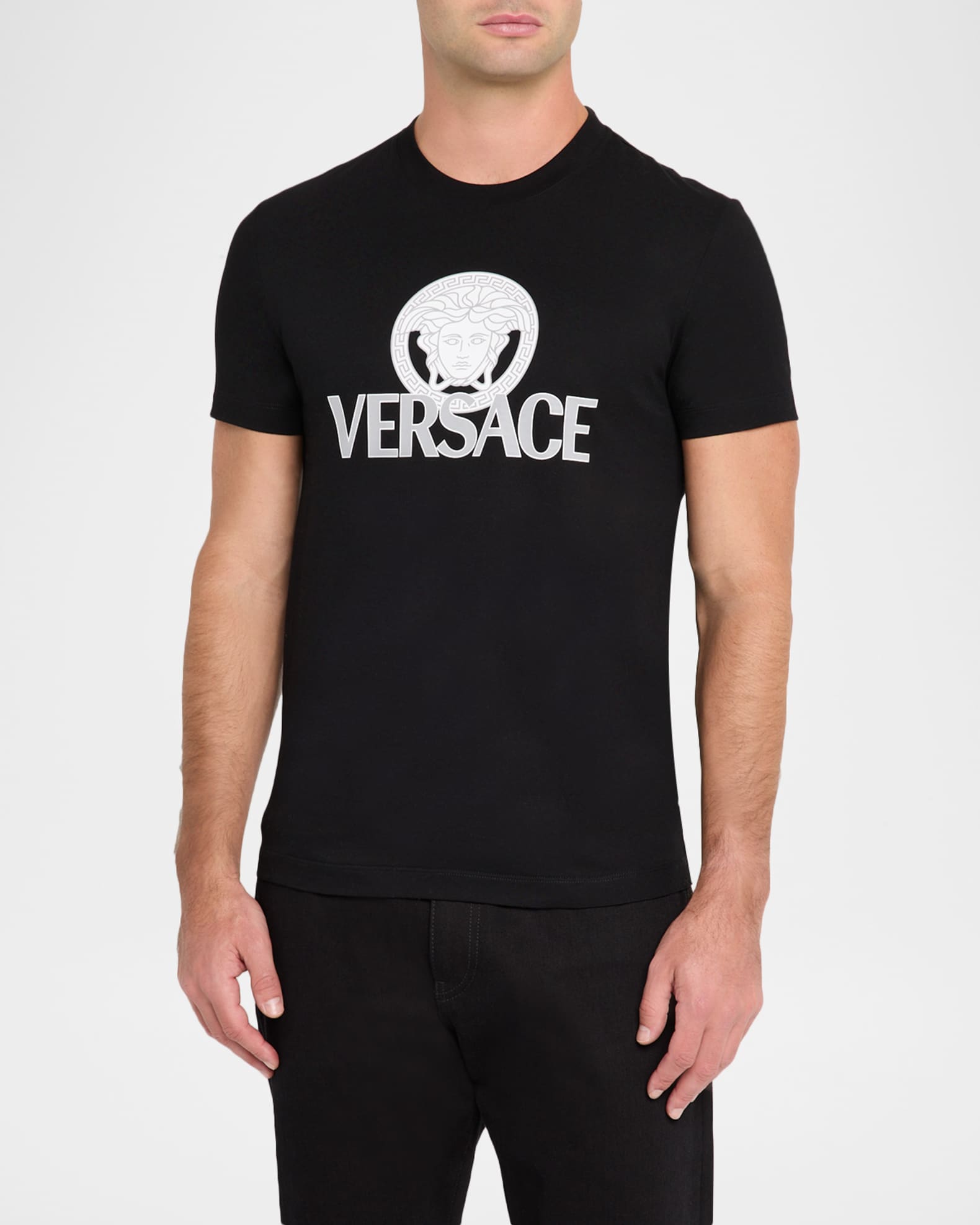 Versace Men's Medusa Logo T-Shirt | Neiman Marcus