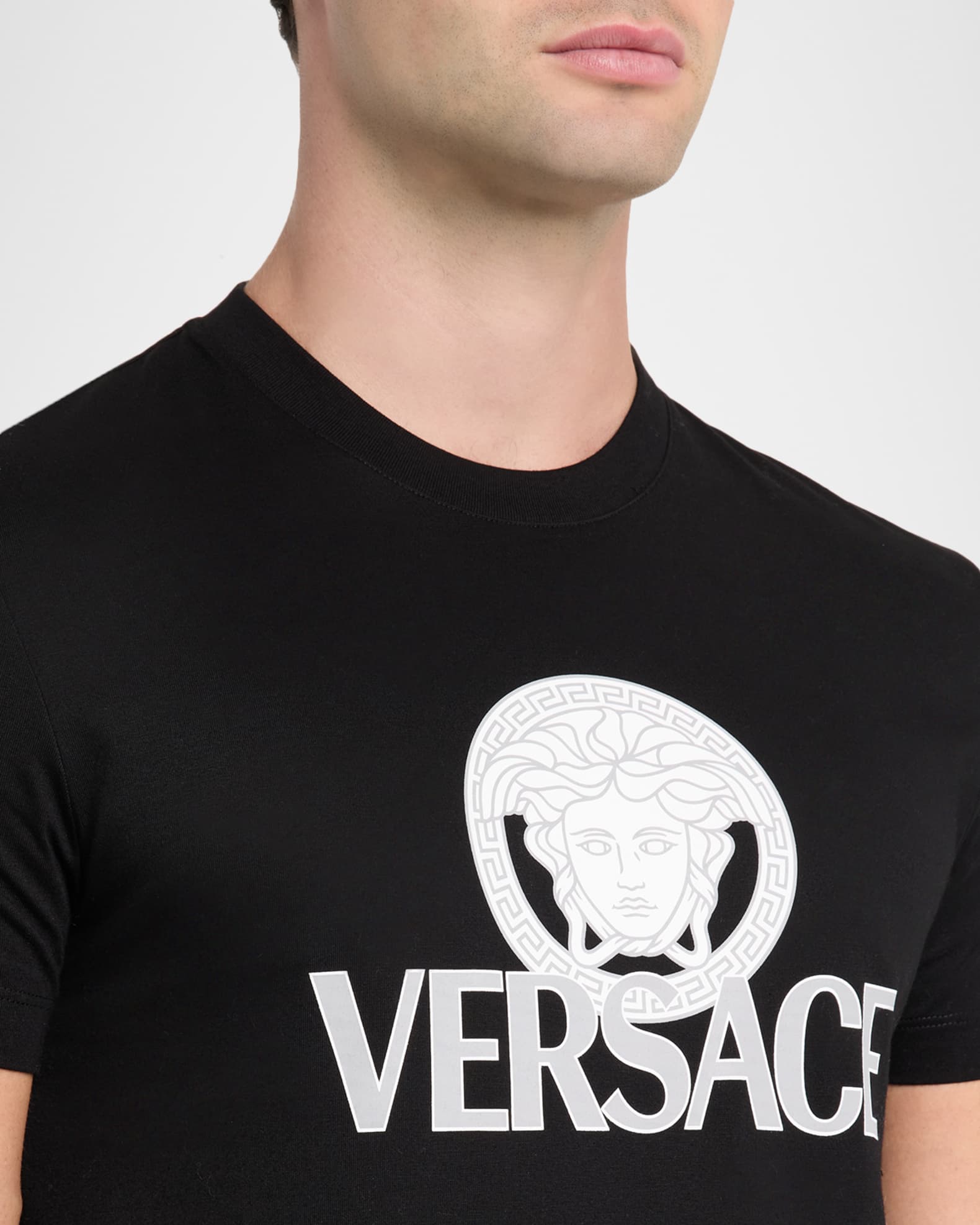 Versace Men's Medusa Logo T-Shirt | Neiman Marcus