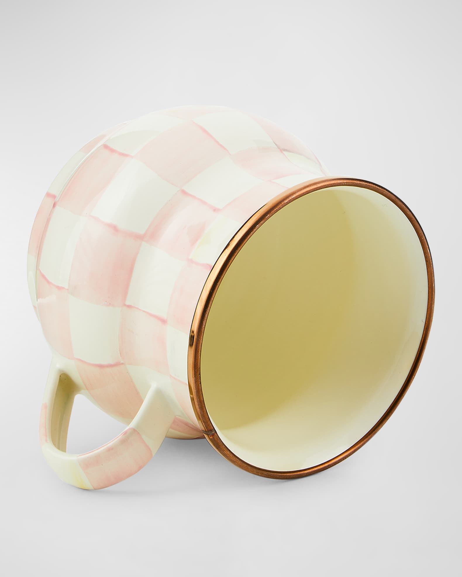 Rosy Check Enamel Mug 1