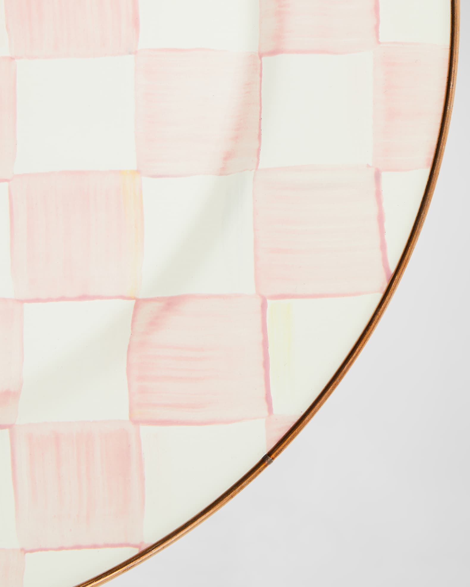 Rosy Check Enamel Serving Platter 1