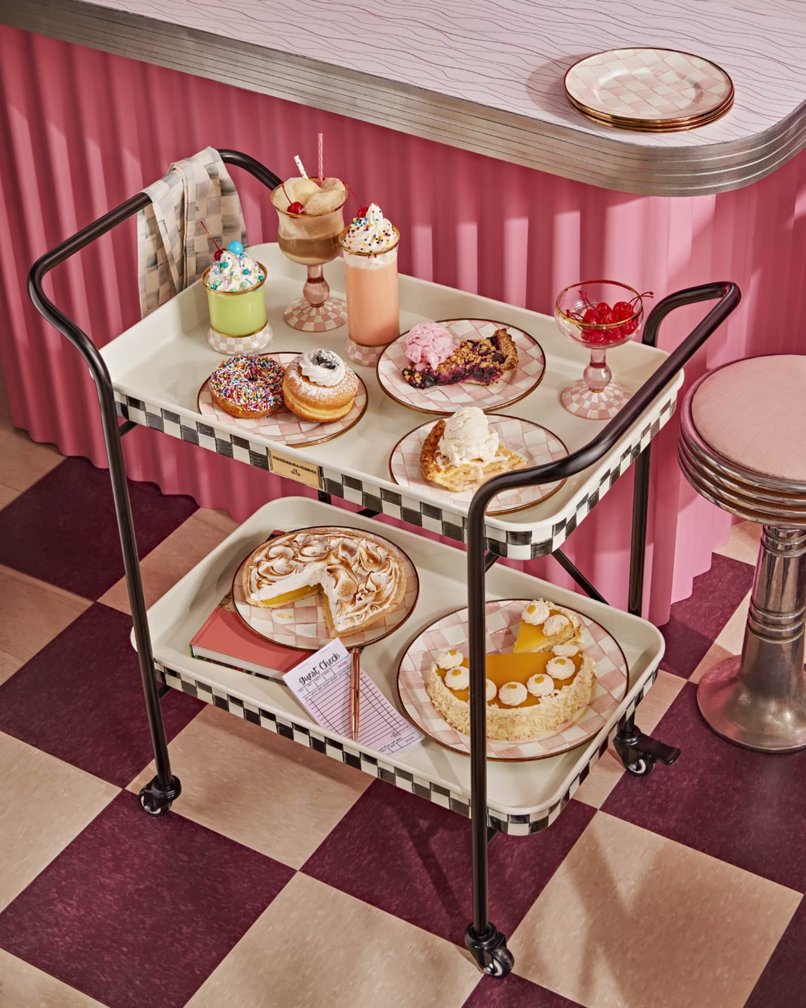 McKenzie-Childs ローズ柄　コンポート THE ROSY CHECK COLLECTION | CONTENT PAGE