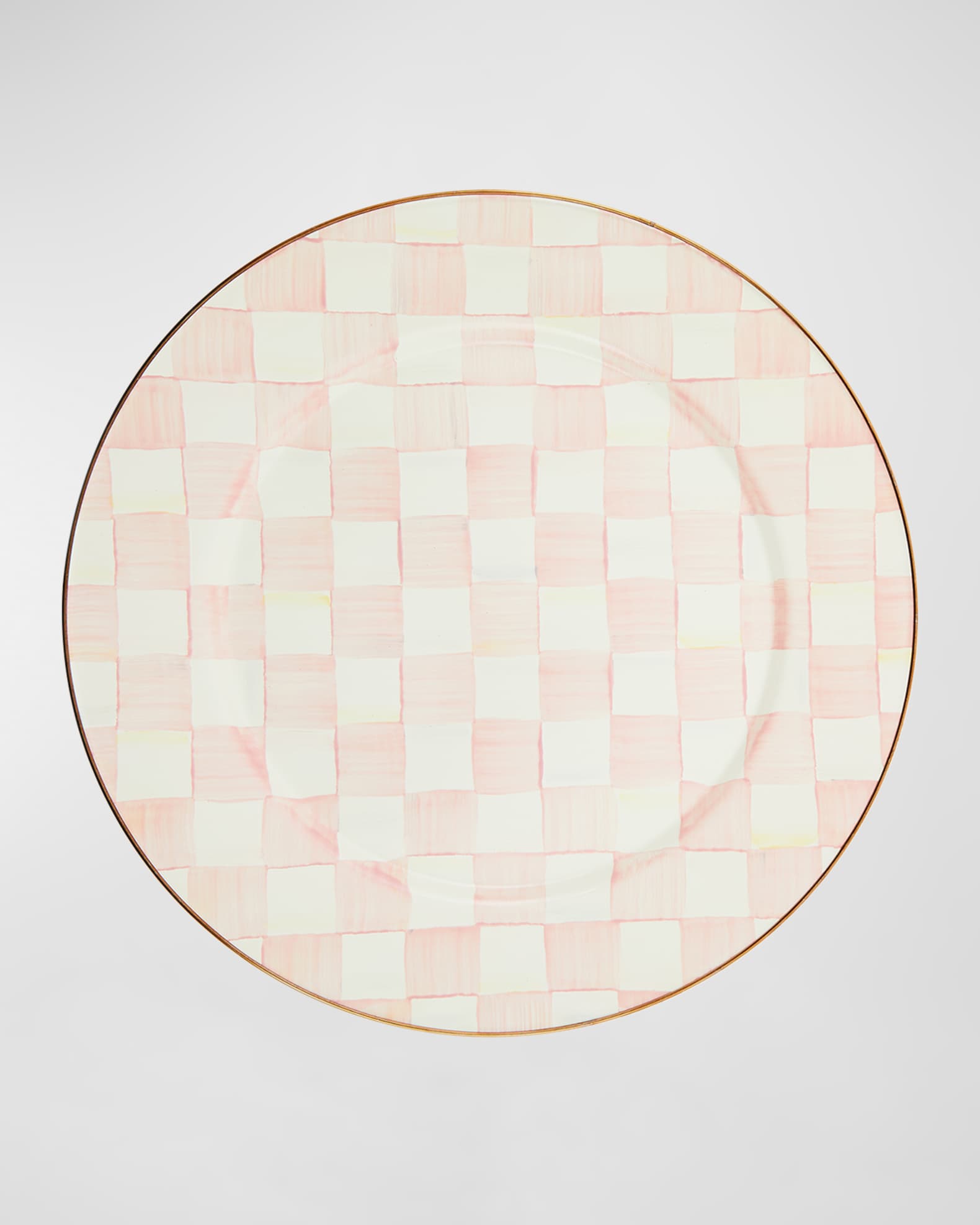 Rosy Check Enamel Serving Platter 0