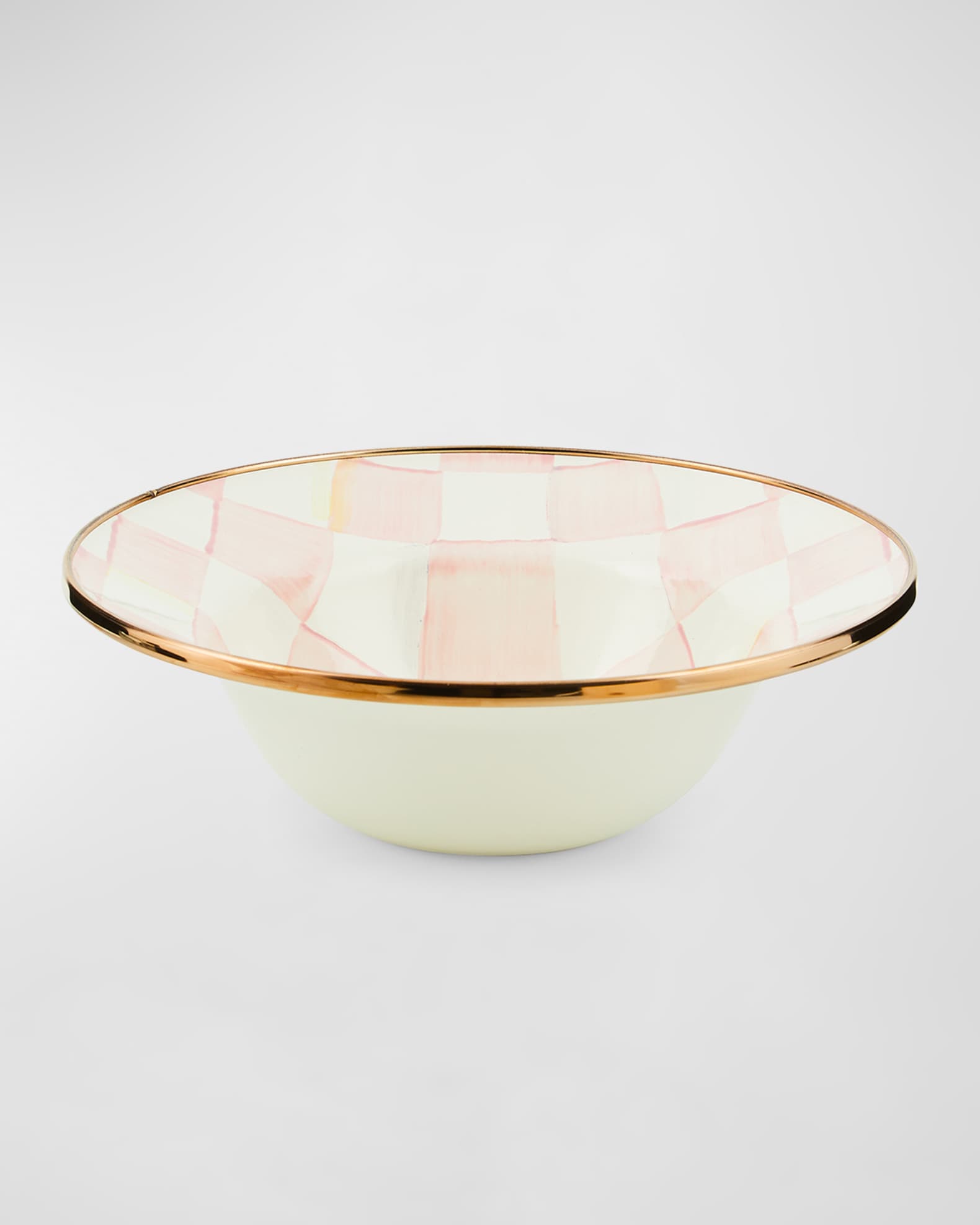 Rosy Check Enamel Breakfast Bowl 0