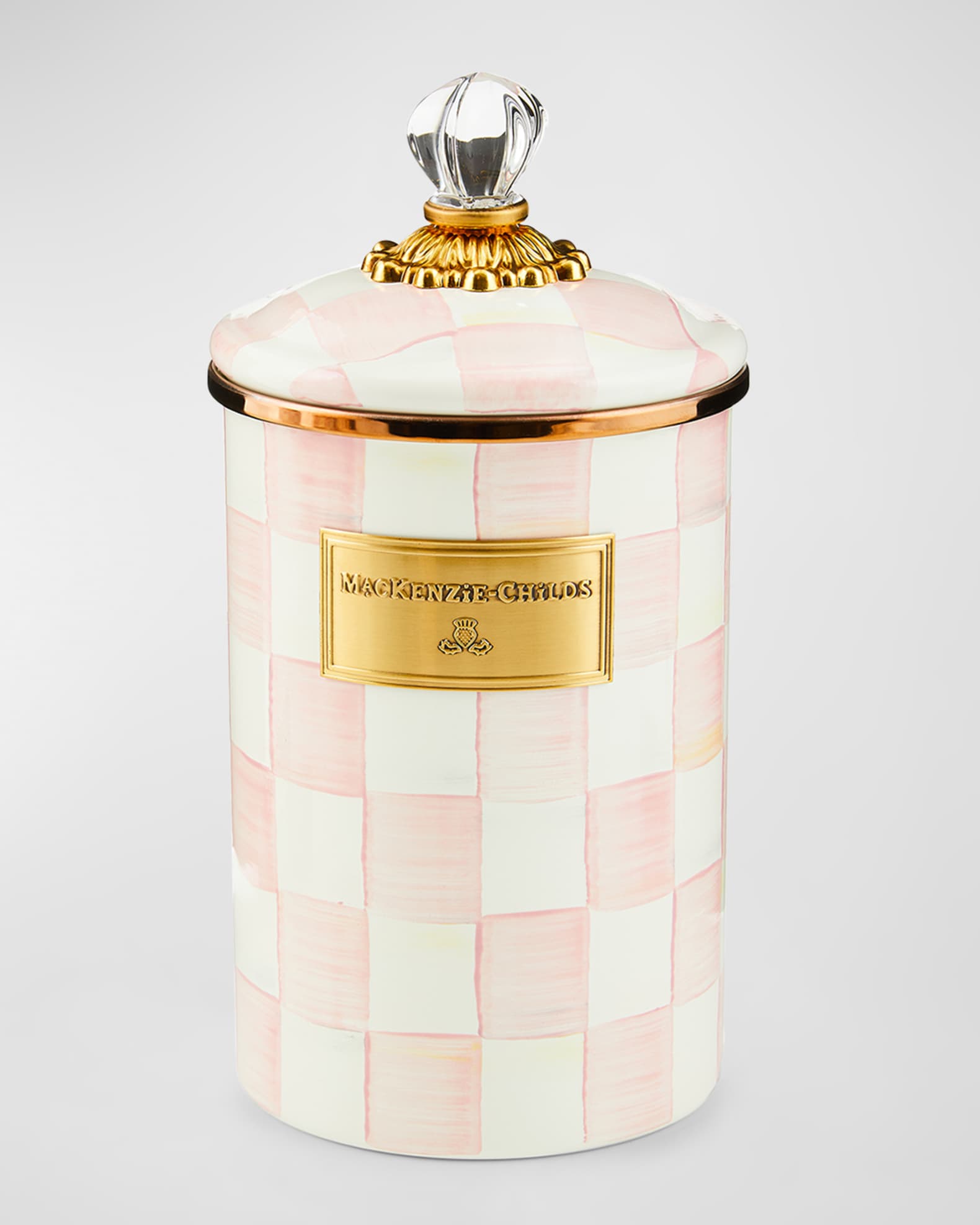 Rosy Check Enamel Canister 0