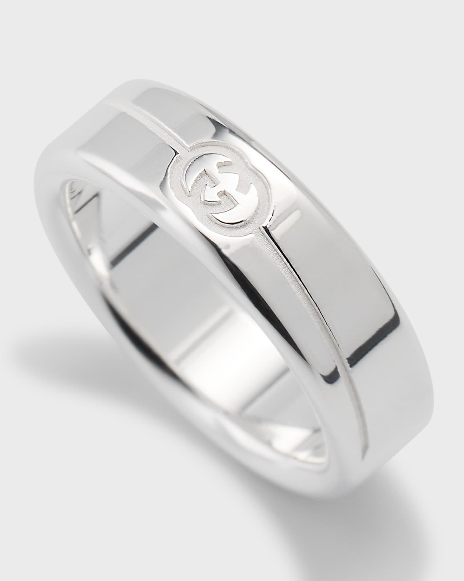 安い割引 Gucci Men's Gucci Tag Marcus Neiman | Silver 6mm Ring, アクセサリー