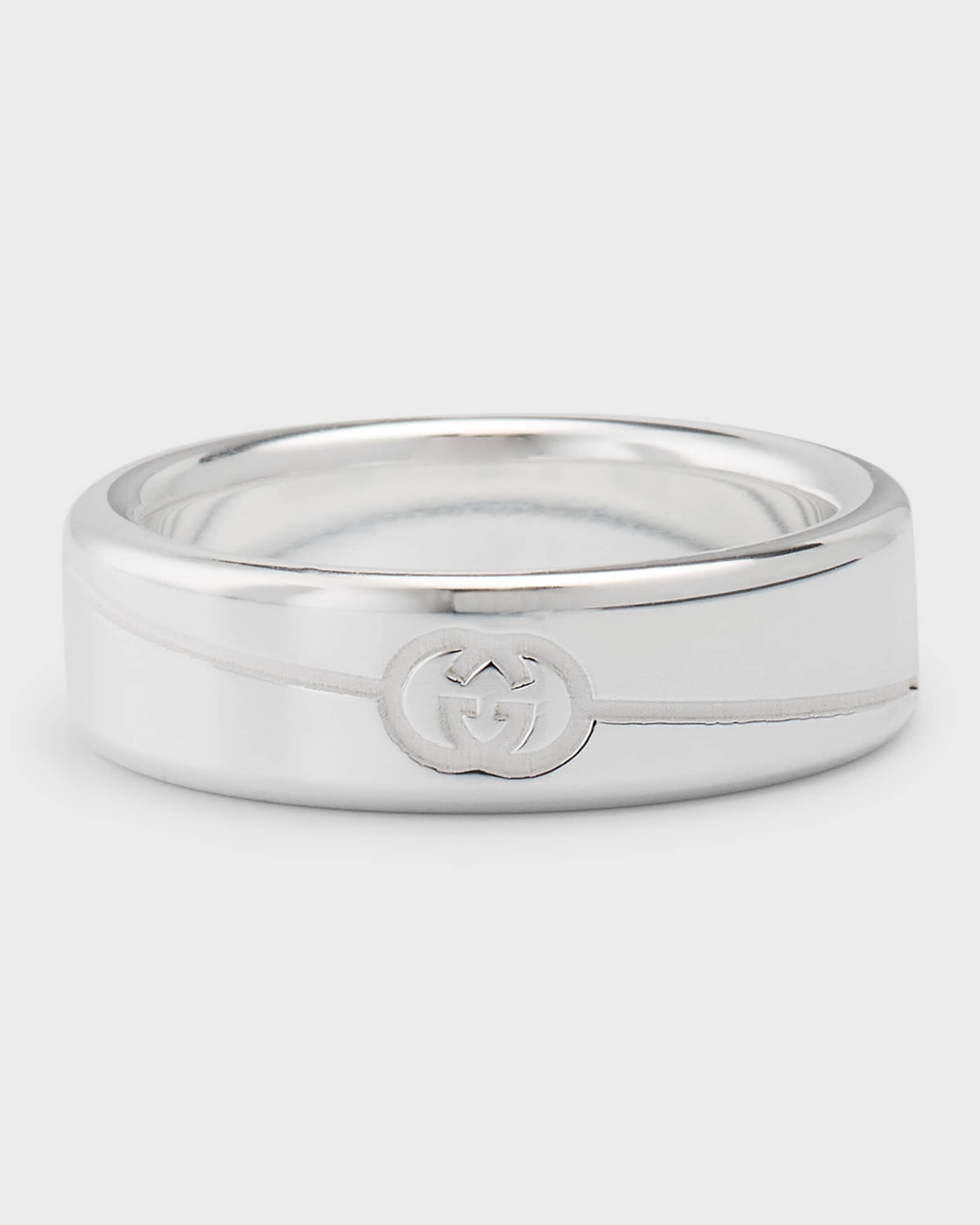 Men's Gucci Tag Ring, 6mm Silver 0