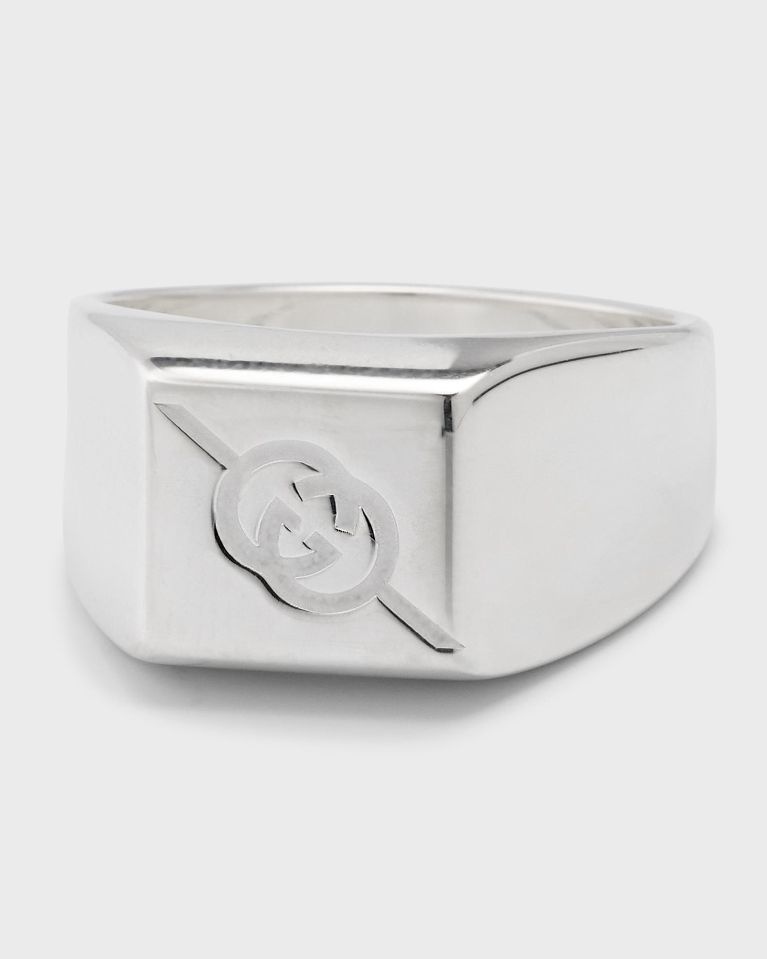 Gucci Men's Gucci Tag RIng Chevalier, 19mm Silver | Neiman Marcus