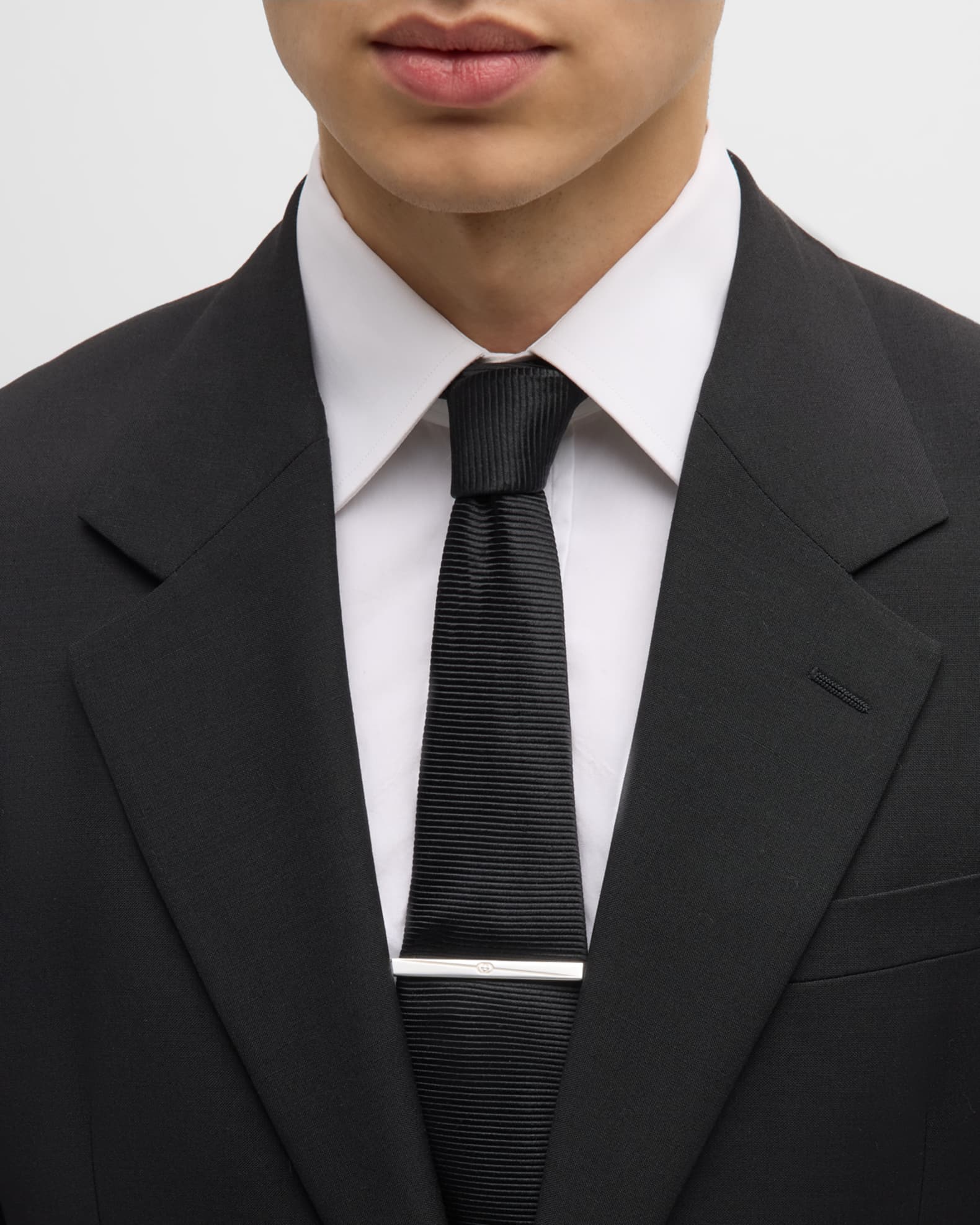 Men's Gucci Tag Tie Bar, 60x60mm Silver 1