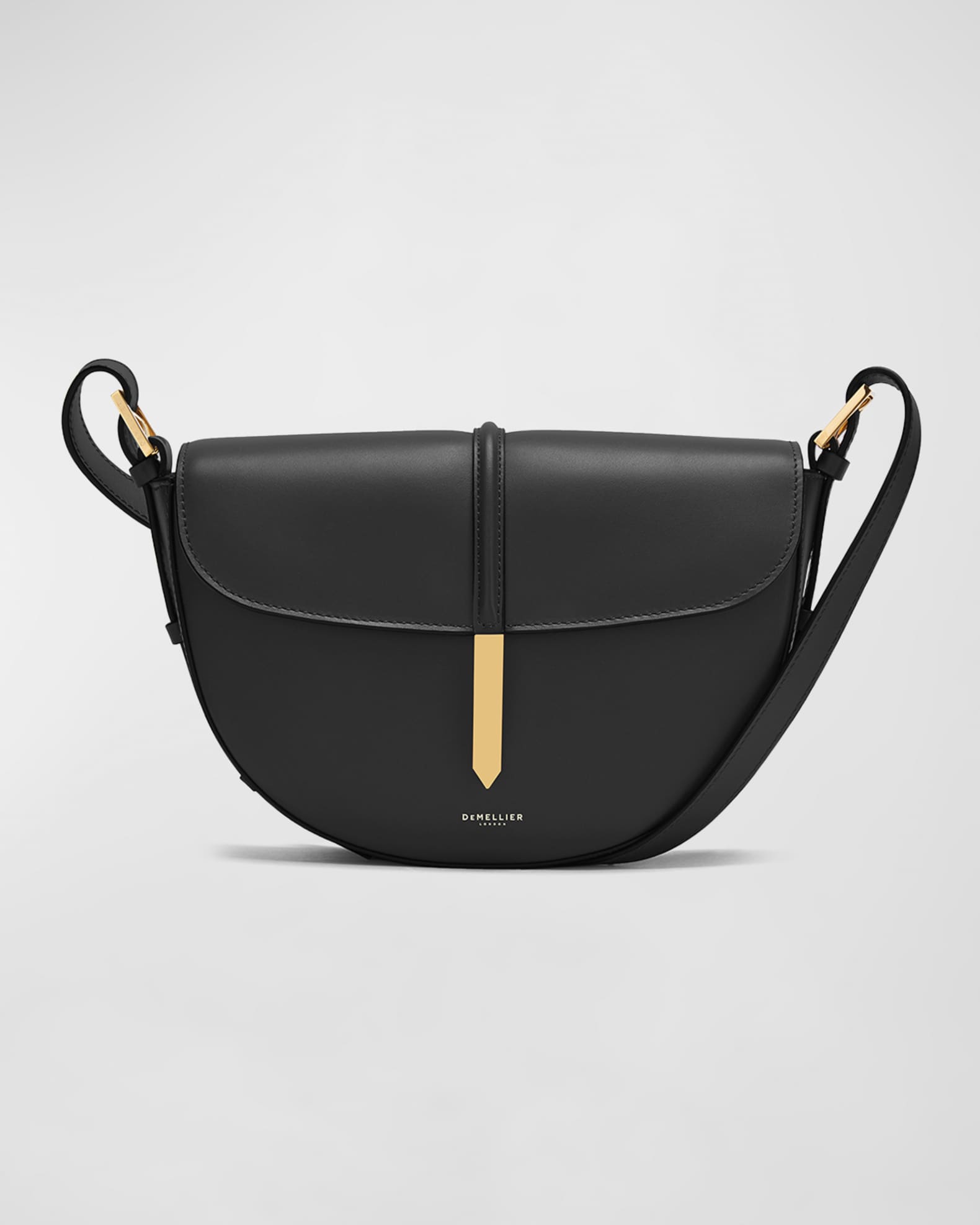 Demellier | The New York Crossbody in Off-White Small Grain | Leather Crossbody Bag