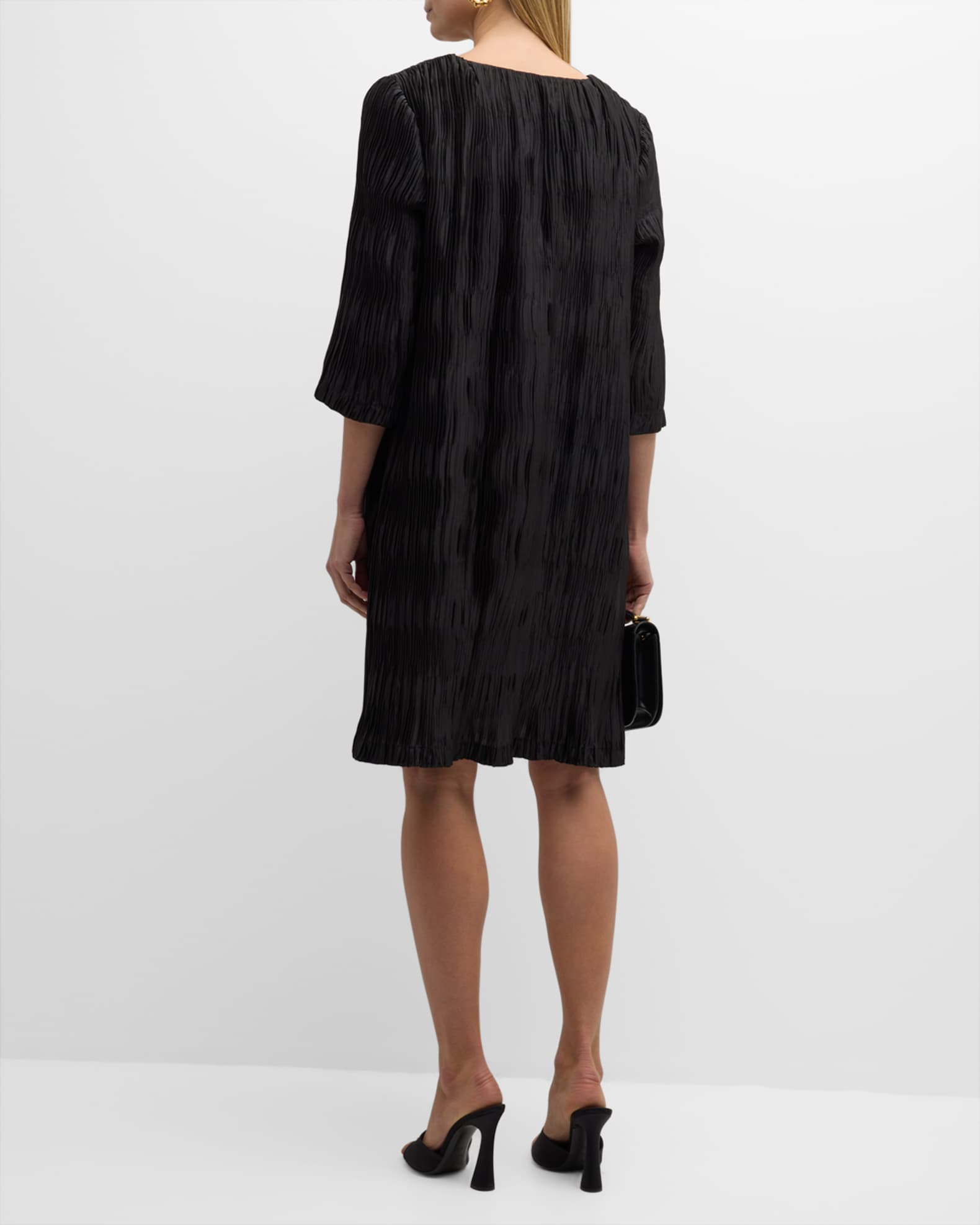 Caroline Rose Women's 3/4 Dress - Black - Size M