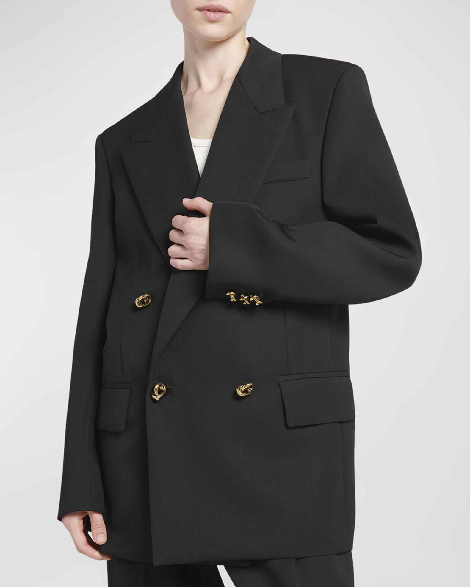 Double breasted oversized blazer outlet