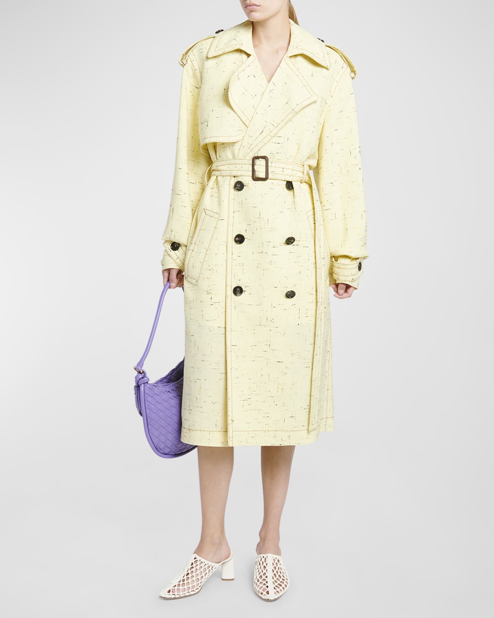 Double-Breasted Belted Trench Coat 1