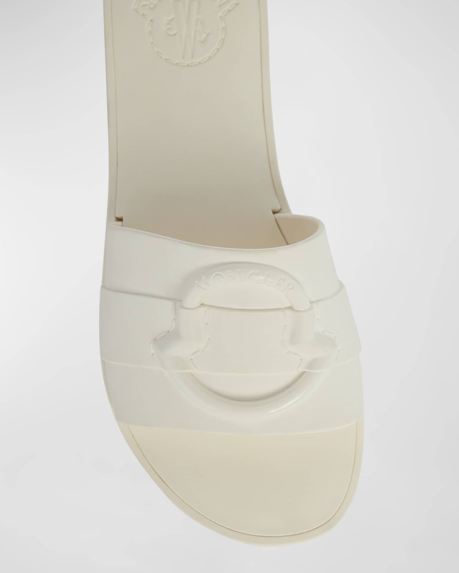 Chanel rubber cc flat slide sandals hotsell
