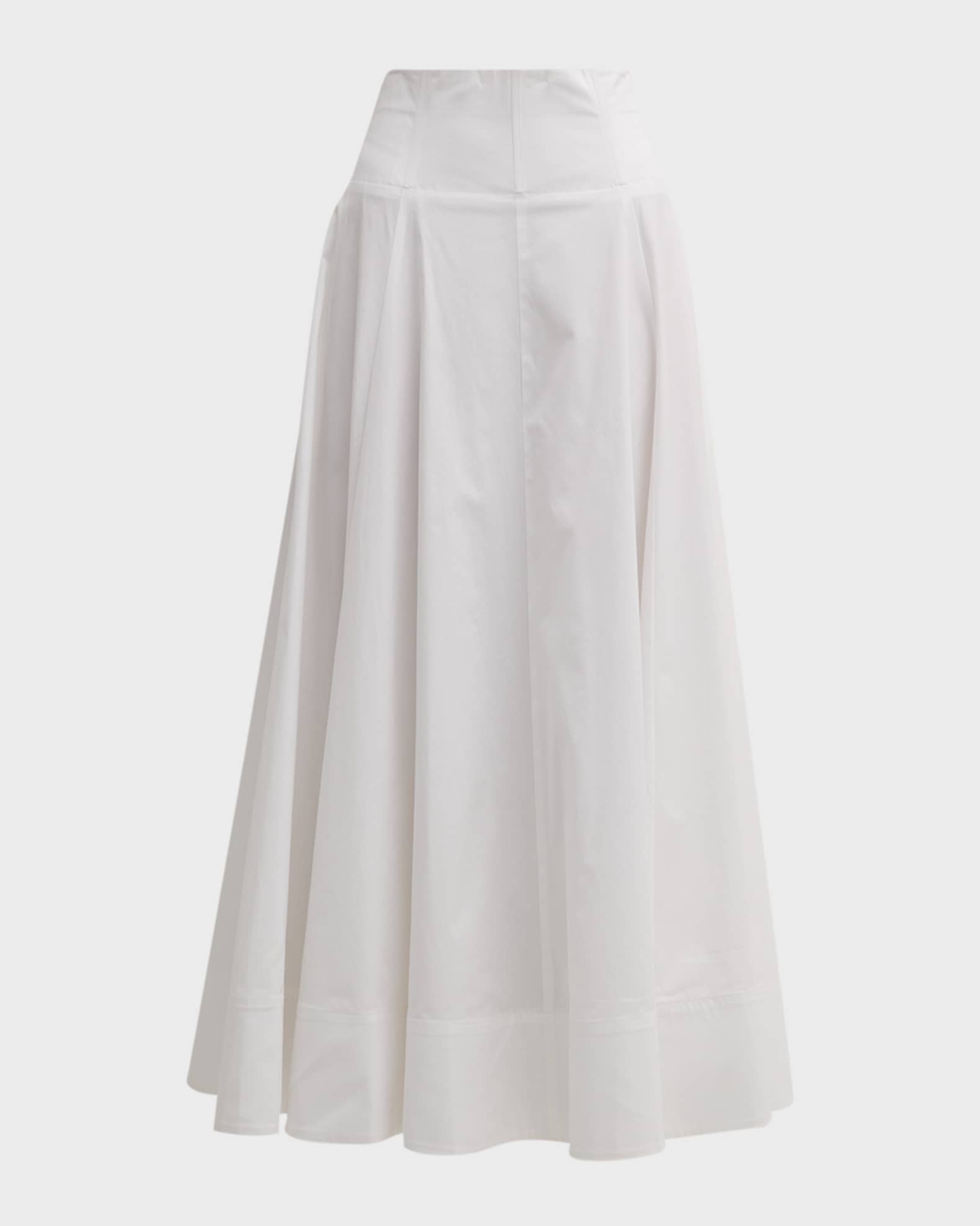 Pleated Full Maxi Skirt