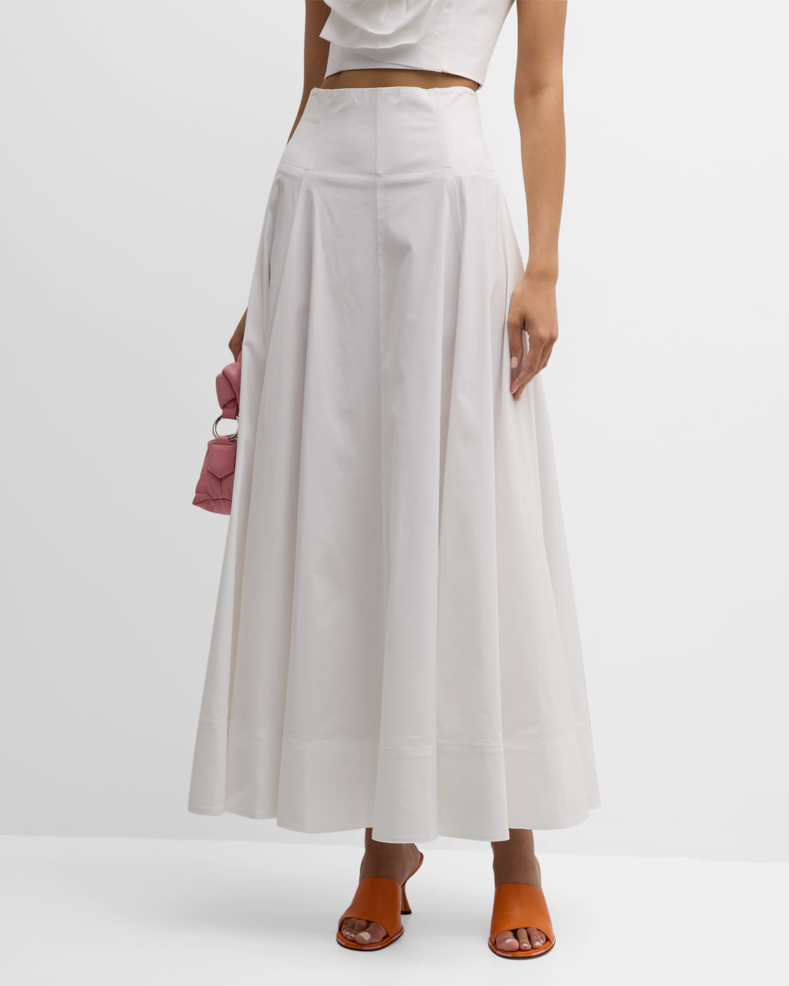 Pleated Full Maxi Skirt 1