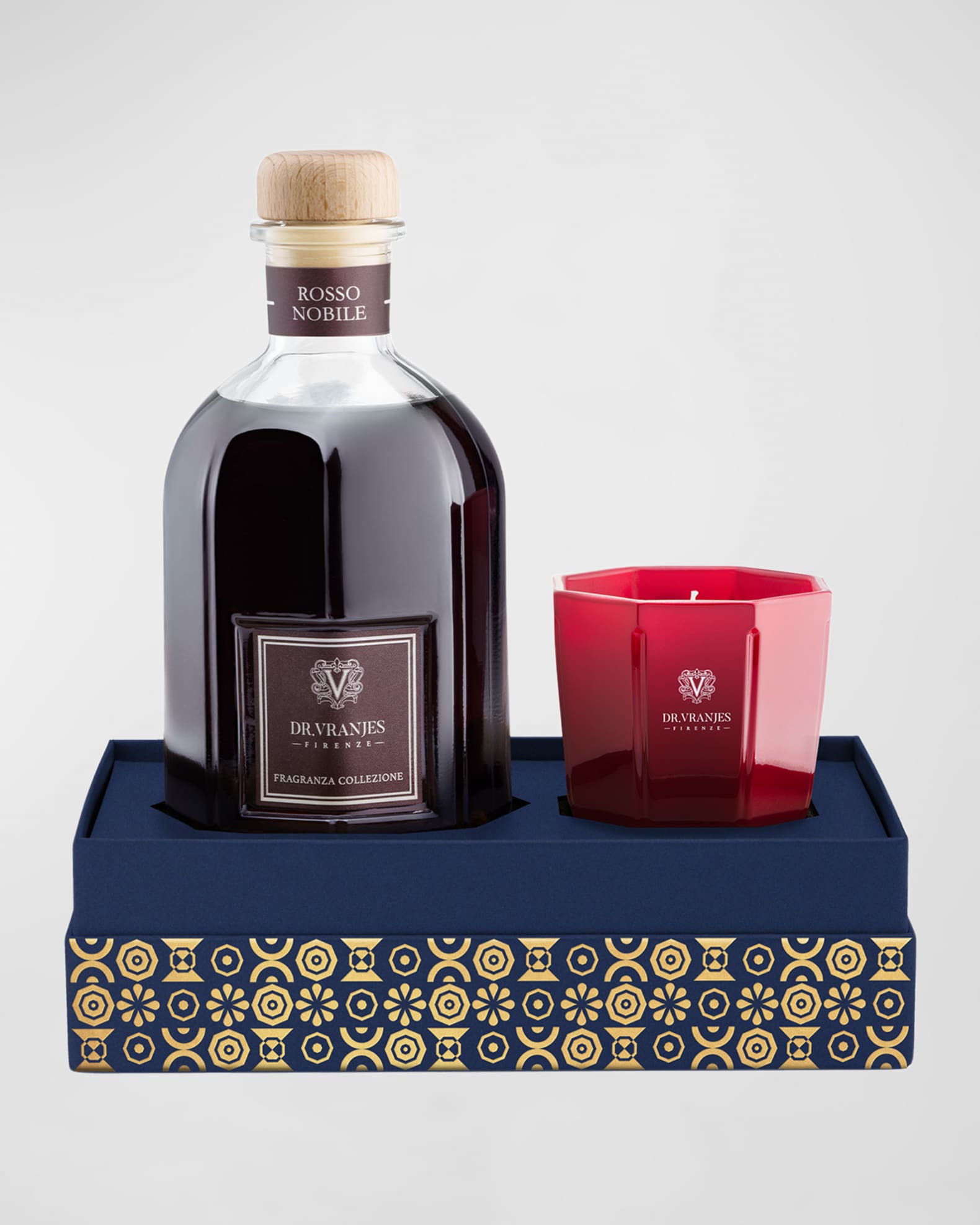 Dr. Vranjes Firenze Rosso Nobile Diffuser + Tourmaline Candle Gift Box
