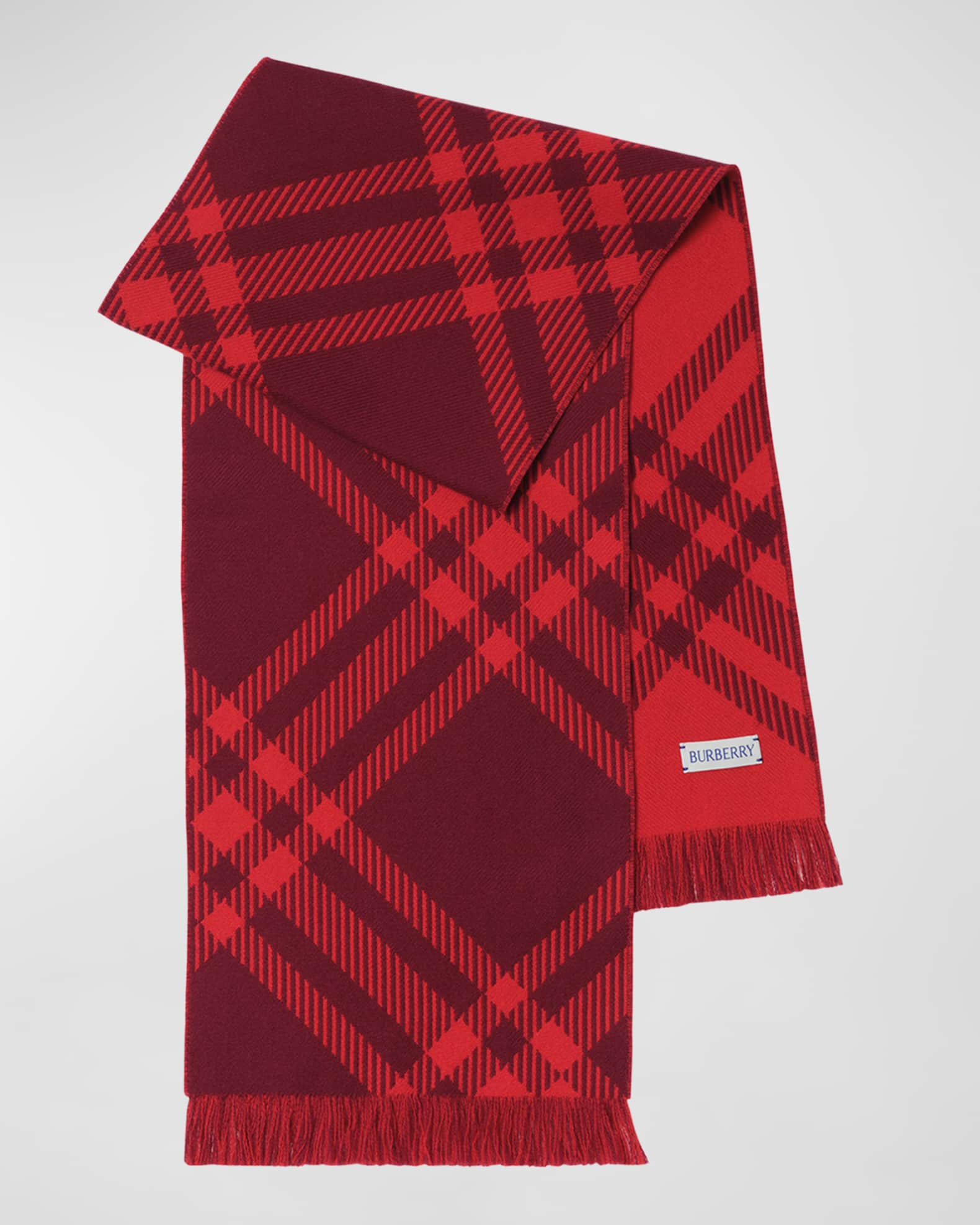 Burberry check merino sales wool scarf sale