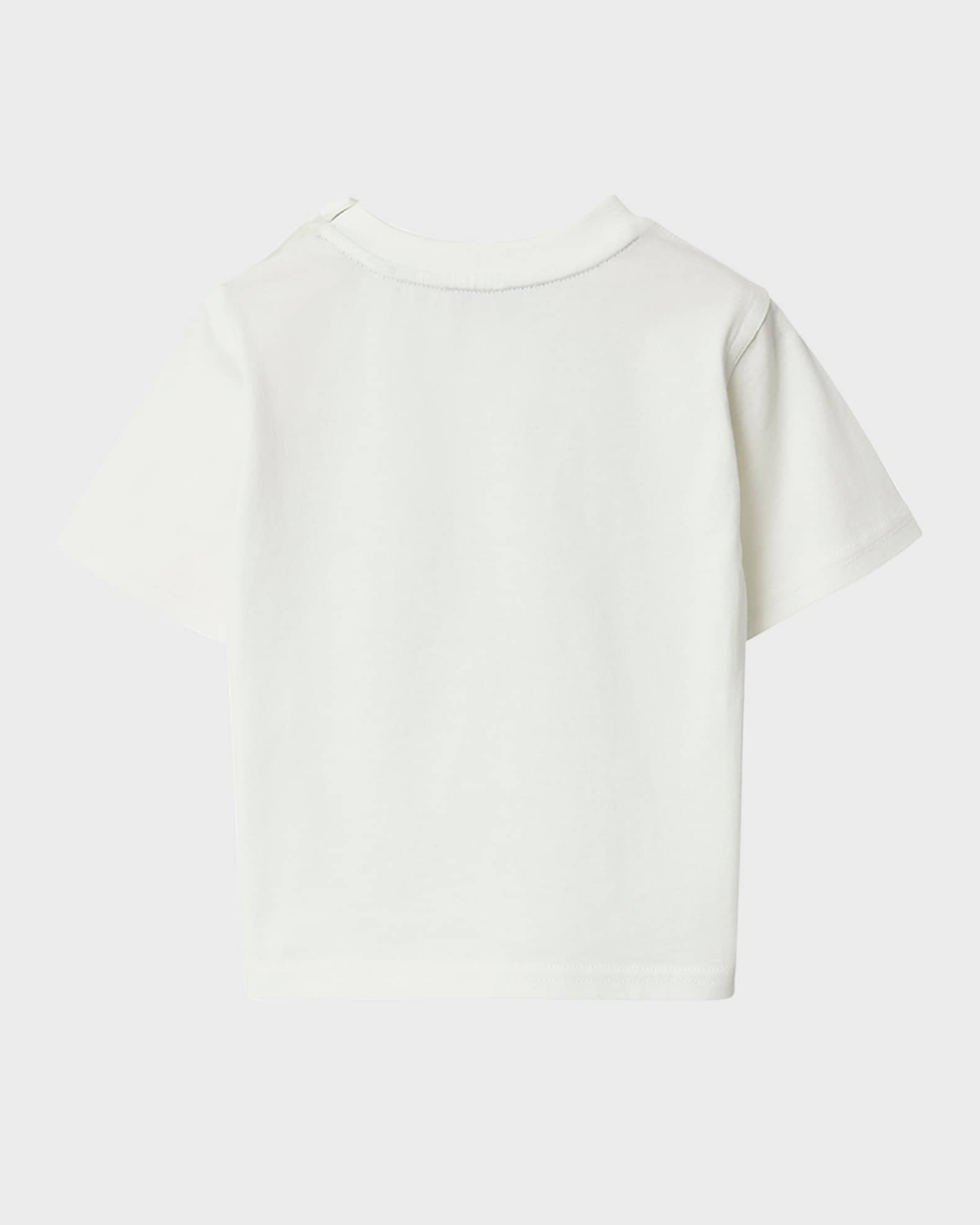 キッズ用トップス Burberry White Cotton T-Shirt With Ekd Burberry Kids White EKD T-Shirt Burberry