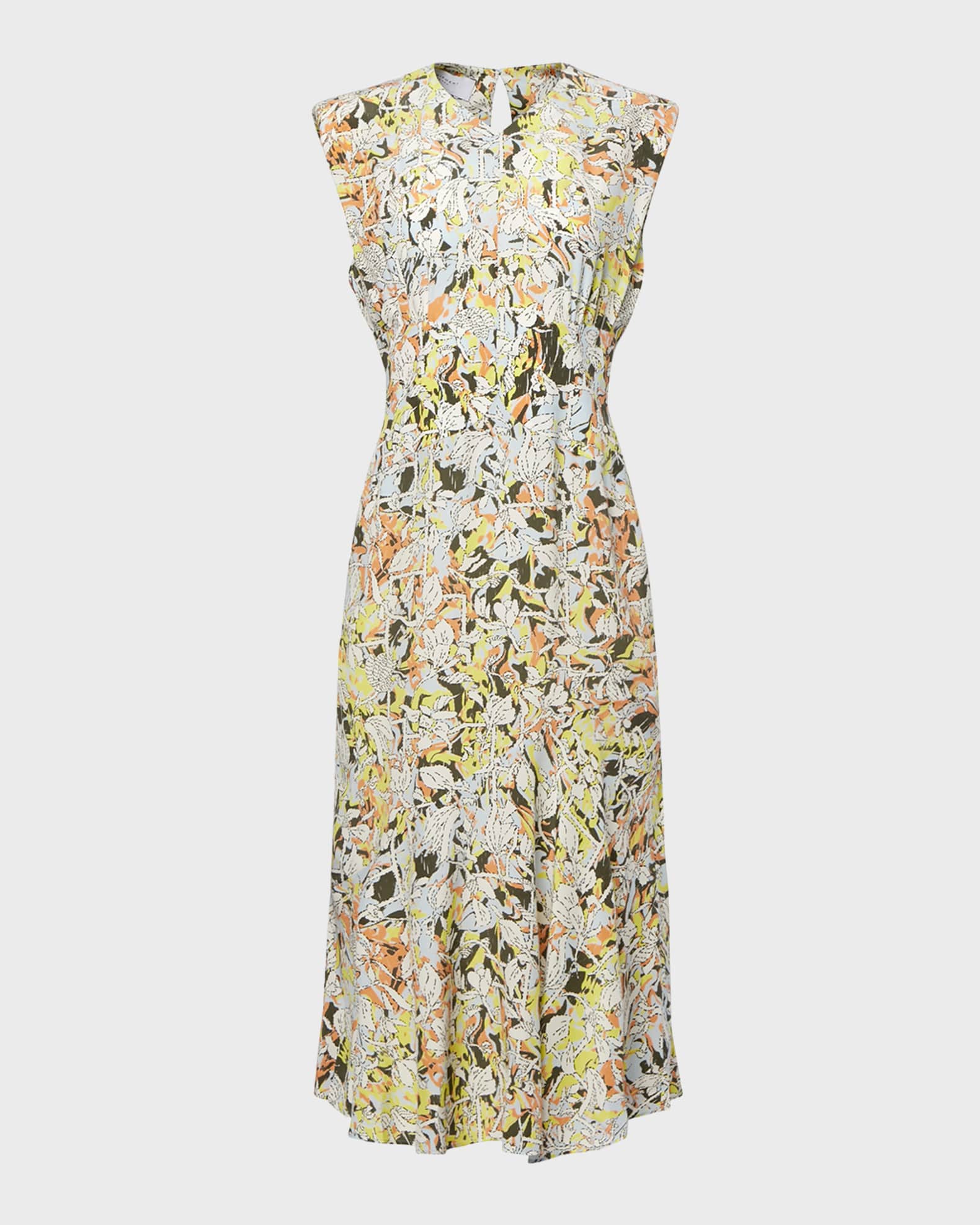 Equipment Nadia Sleeveless Floral-Print Midi Dress | Neiman Marcus
