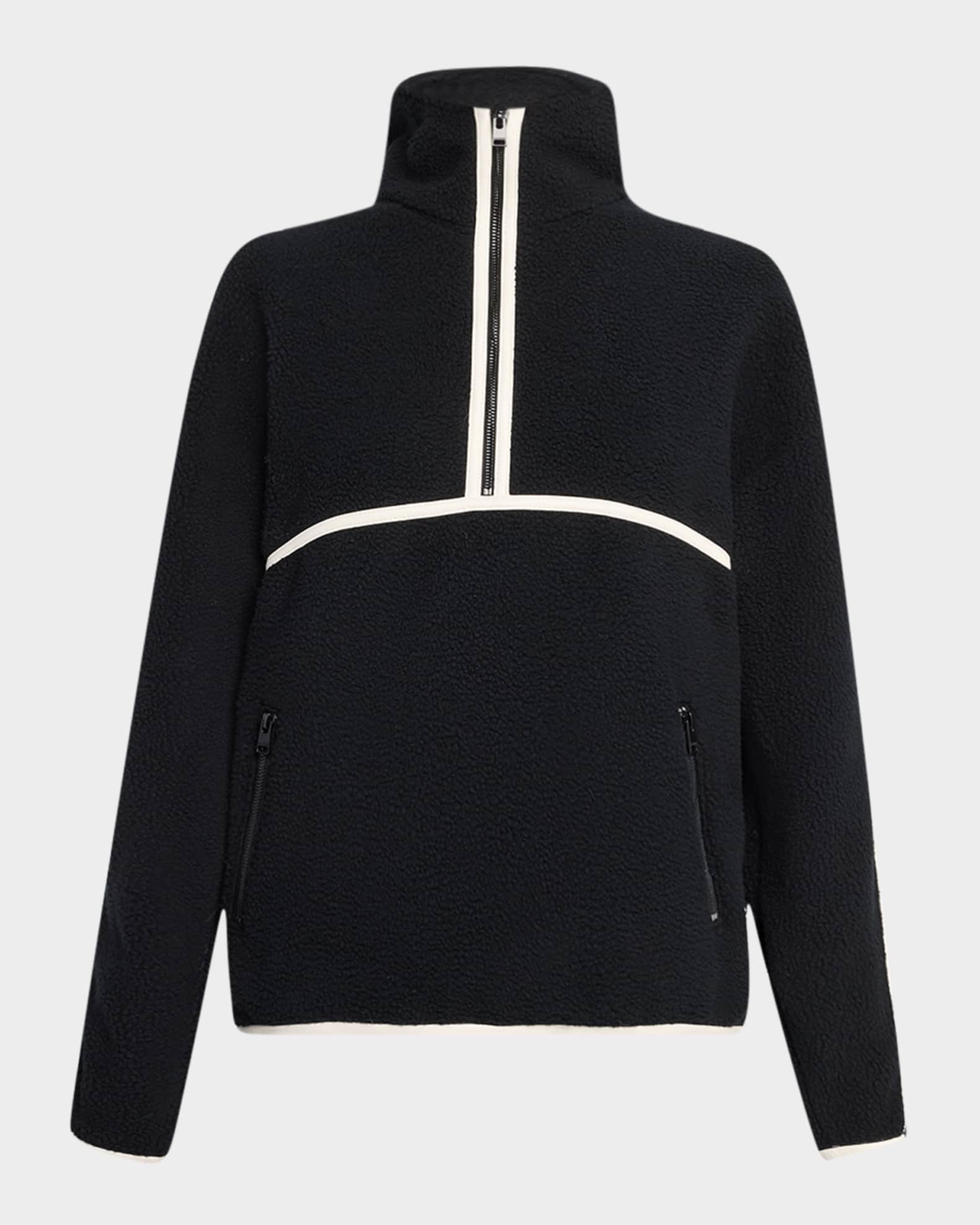 Helsa Fleece Piped Pullover Sweater 0