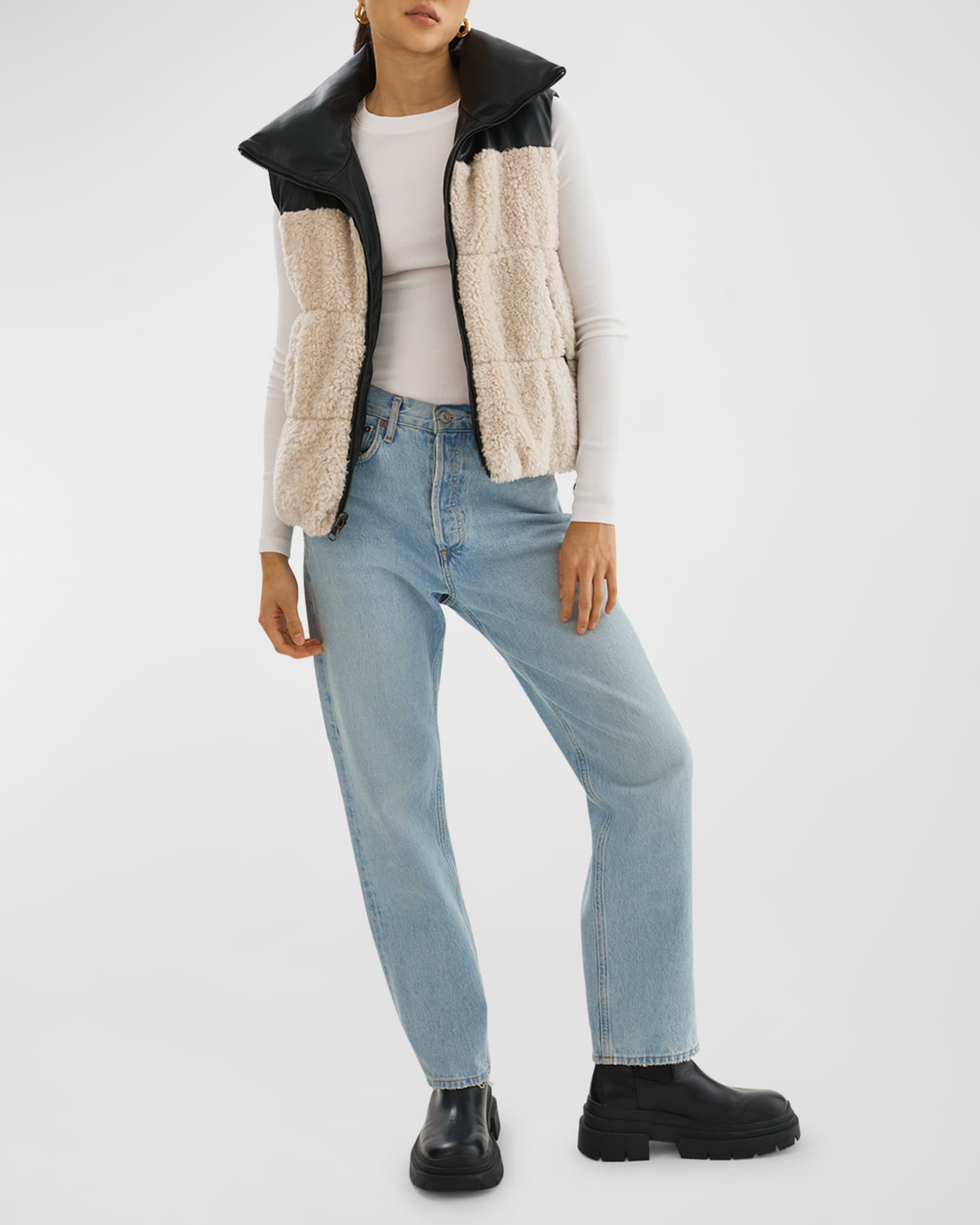 Calfskin cutaway vest deals
