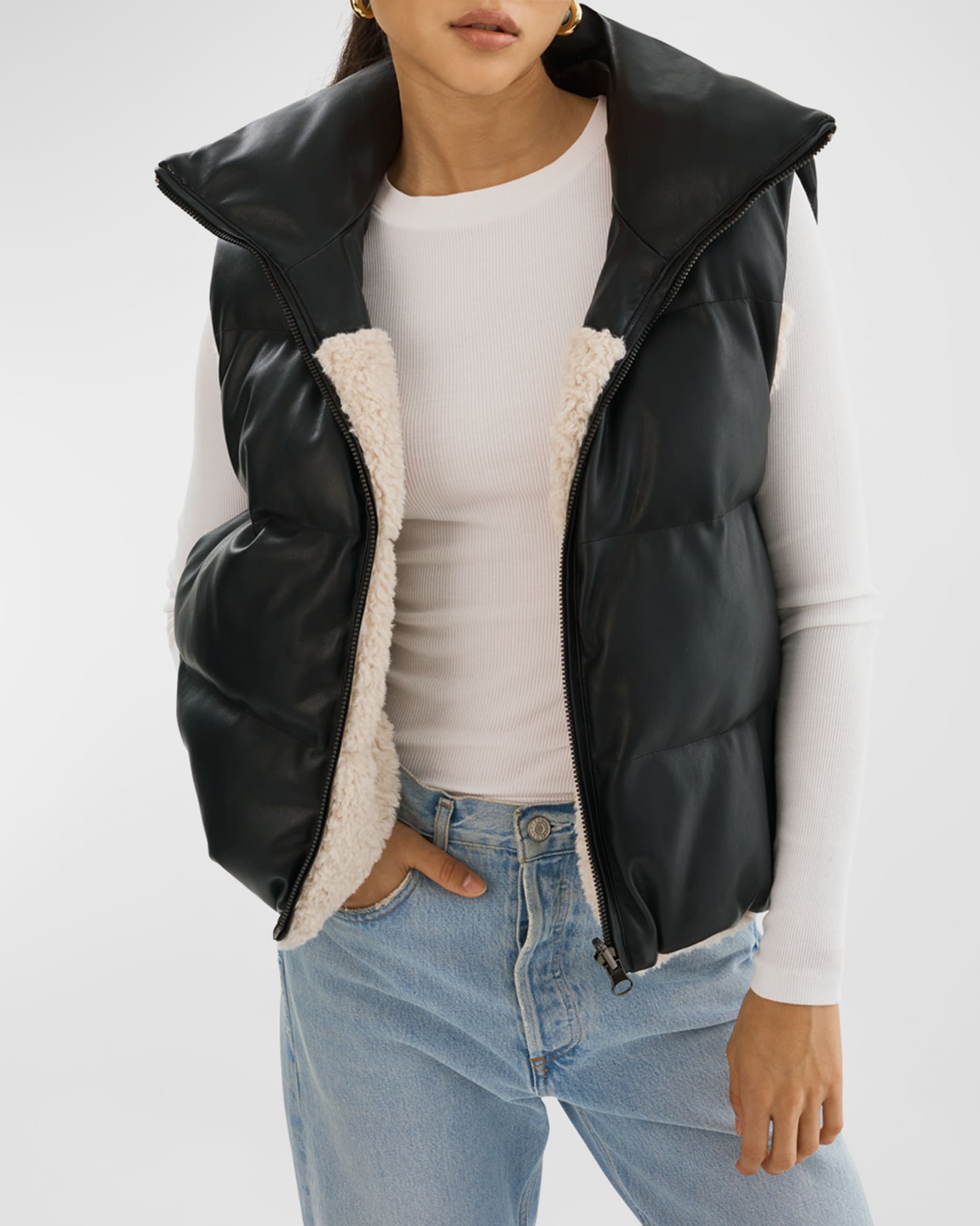 Calfskin cutaway vest online