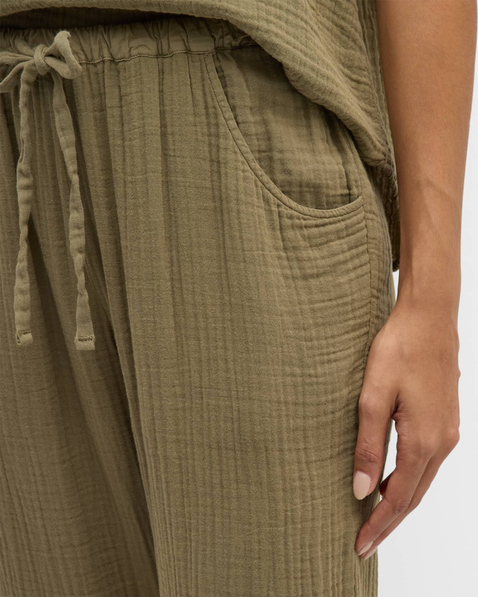 Xirena Brinkley StraightLeg Cotton Gauze Pants Neiman Marcus