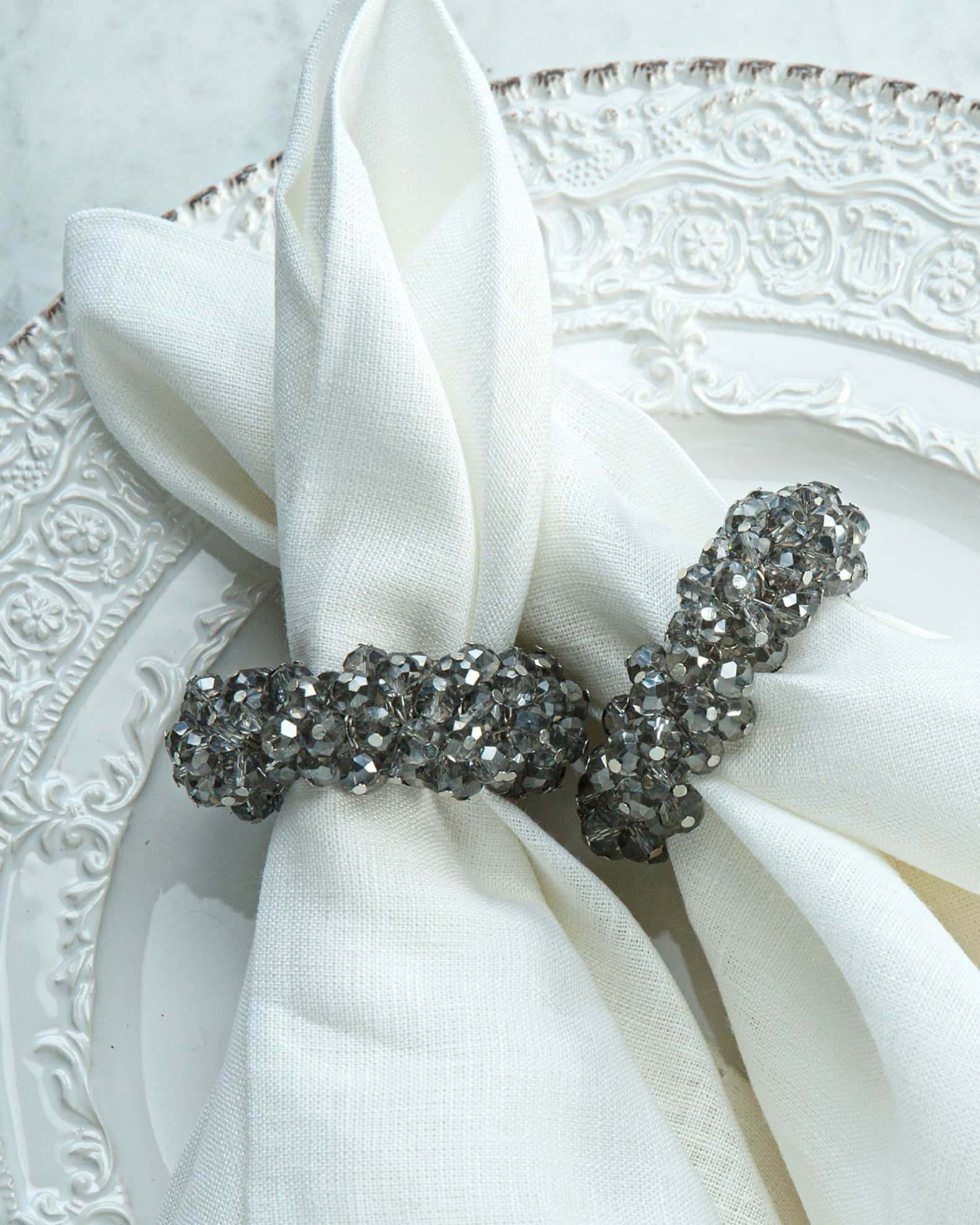 Crystal Napkin Rings, Set of 4 0