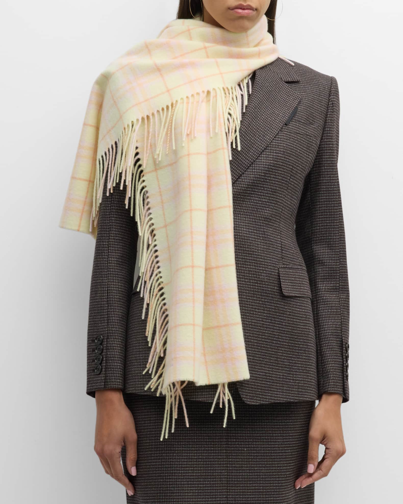 Burberry classic vintage check cashmere scarf sale